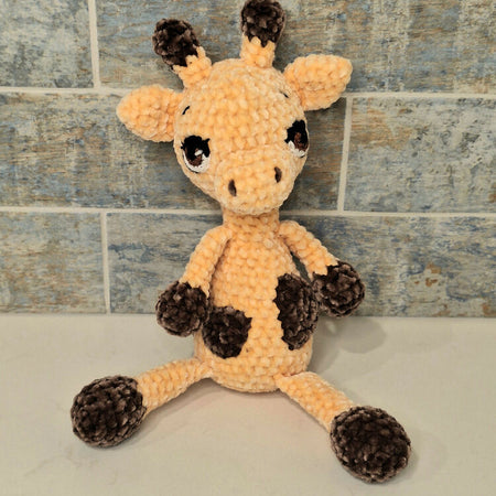 velvetine crocheted giraffe toy