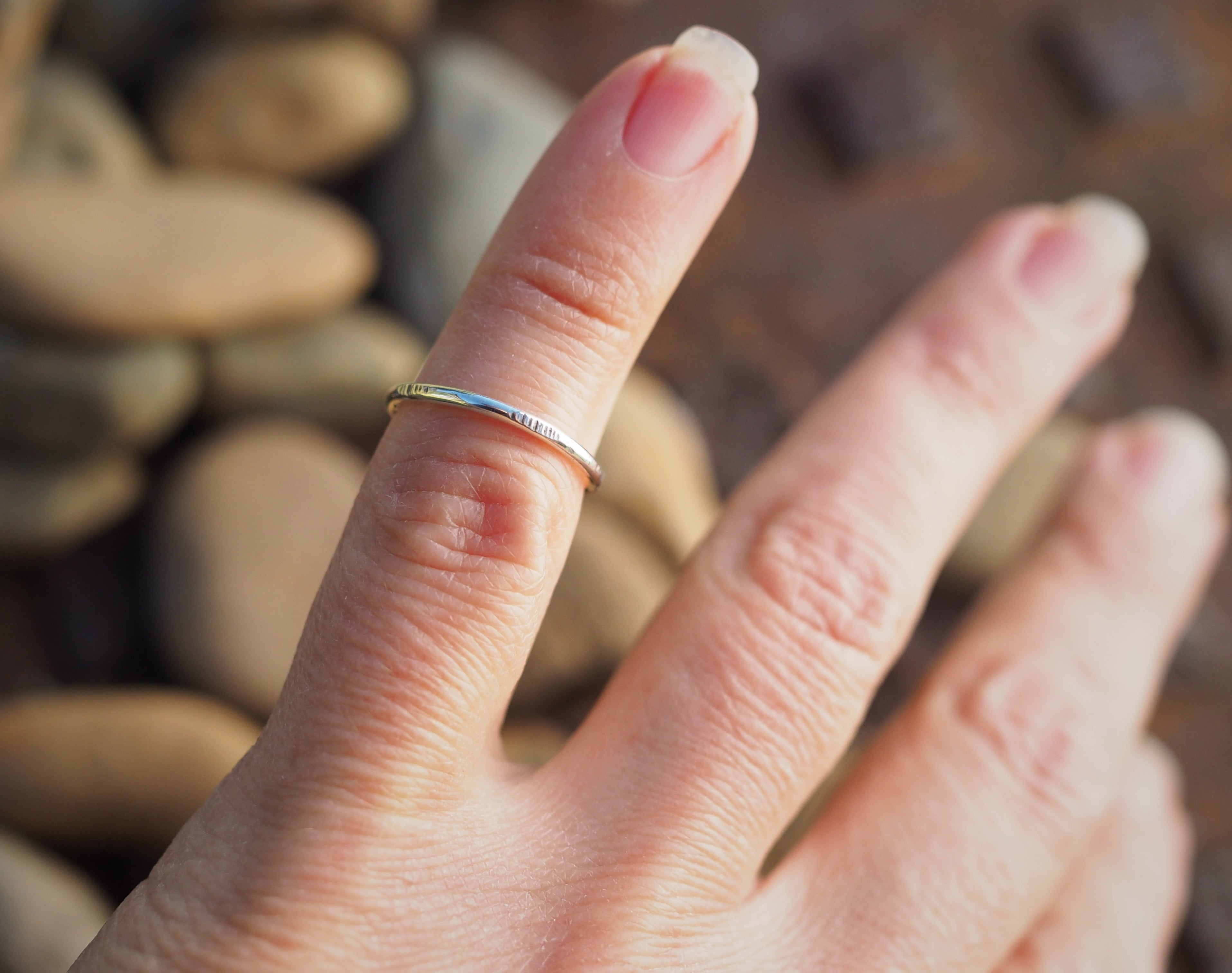 Sterling Silver Textured Stacker Ring