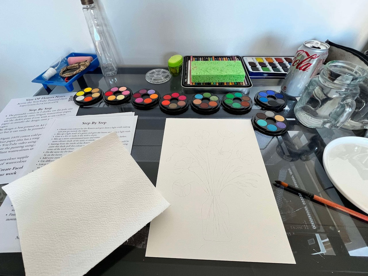 Watercolour Painting Workshop ~ Online ~ Live Event 23/4/26 7pm