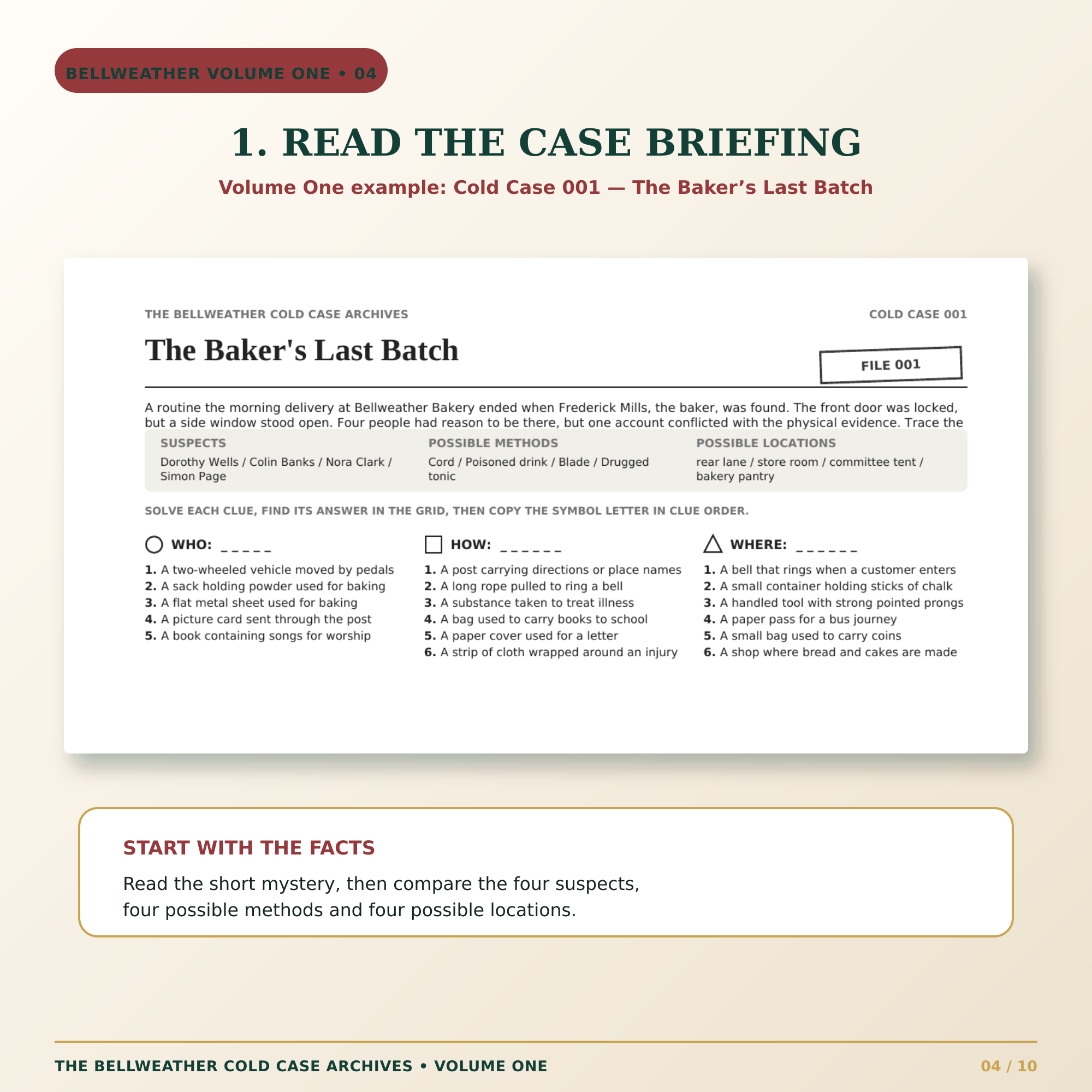 THE BELLWEATHER COLD CASE ARCHIVES: 120 MURDER MYSTERY WORD SEARCHES Vol 1.