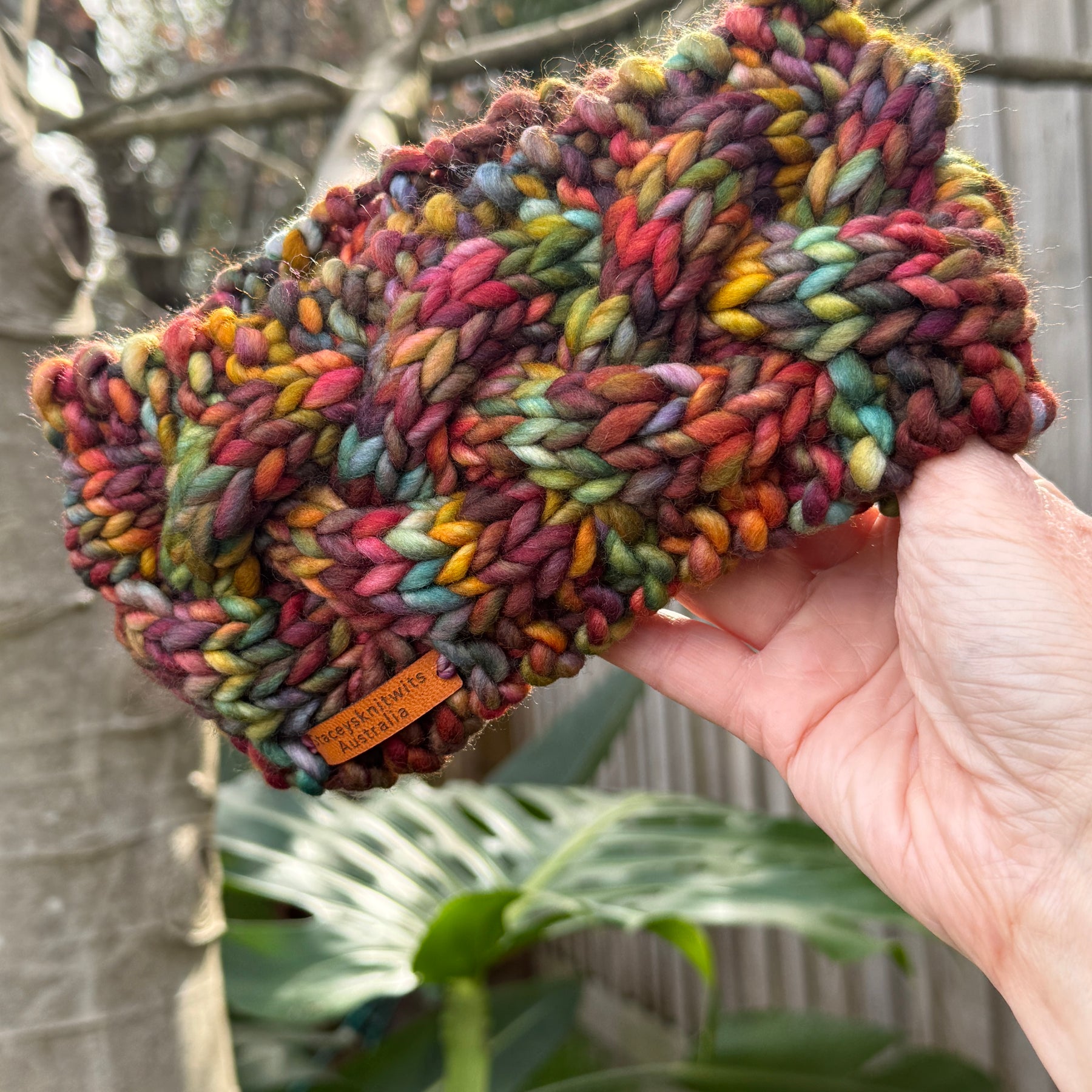 Hand Knitted Headband, Cable Merino Headband