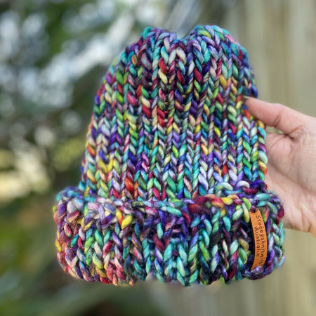 Knitted Beanie, Merino Beanie Hand Knitted Stretchy hat