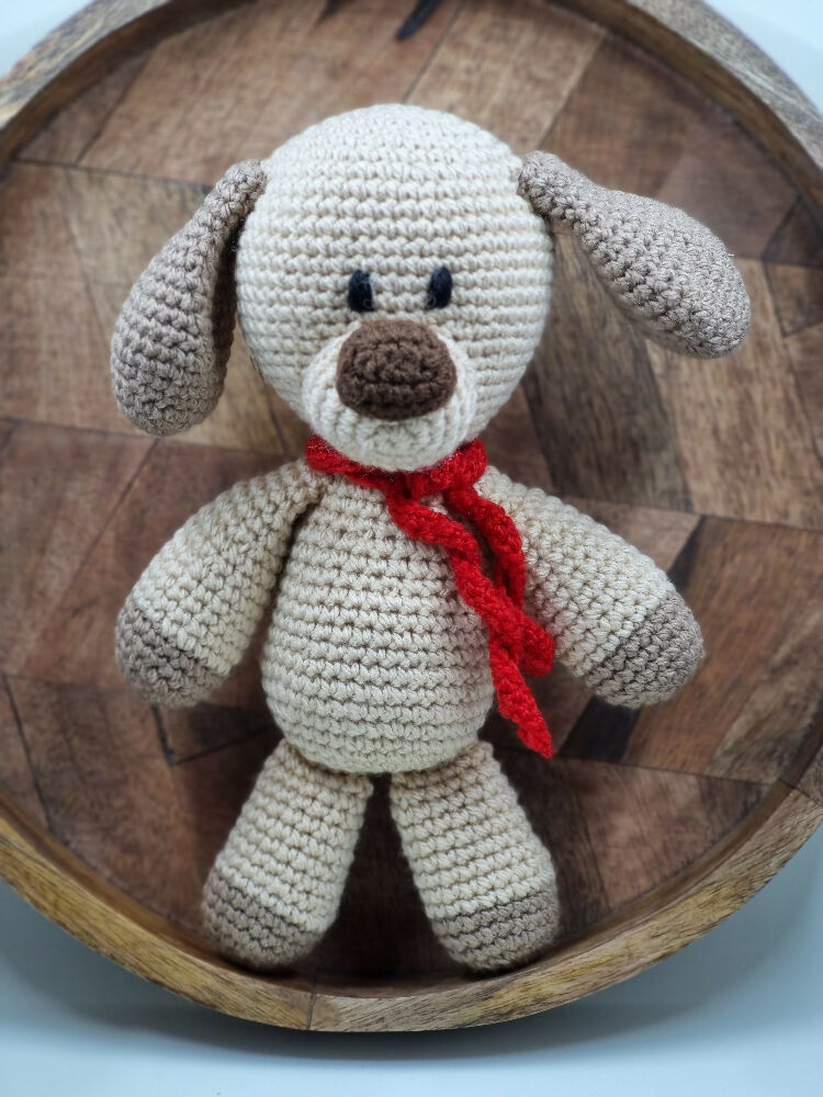 Handmade crochet puppy dog plush toy