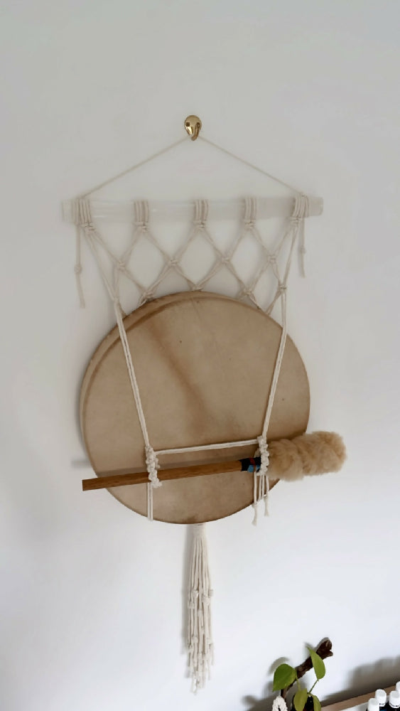 Selenite Medicine Drum Hanger