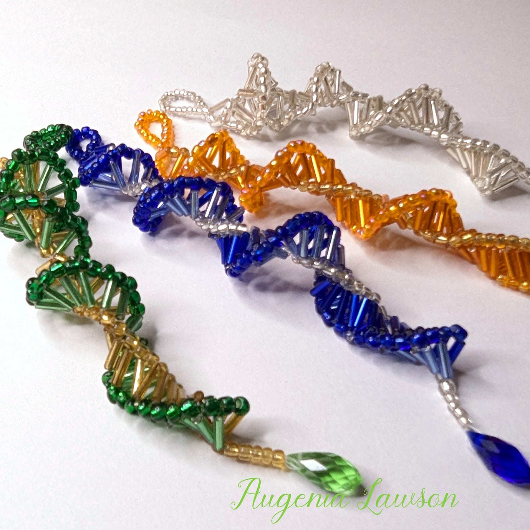 Handmade Beaded Icicle Ornaments – Set of 5 – Christmas Tree Decorations – Seed and Bugle Bead Variations