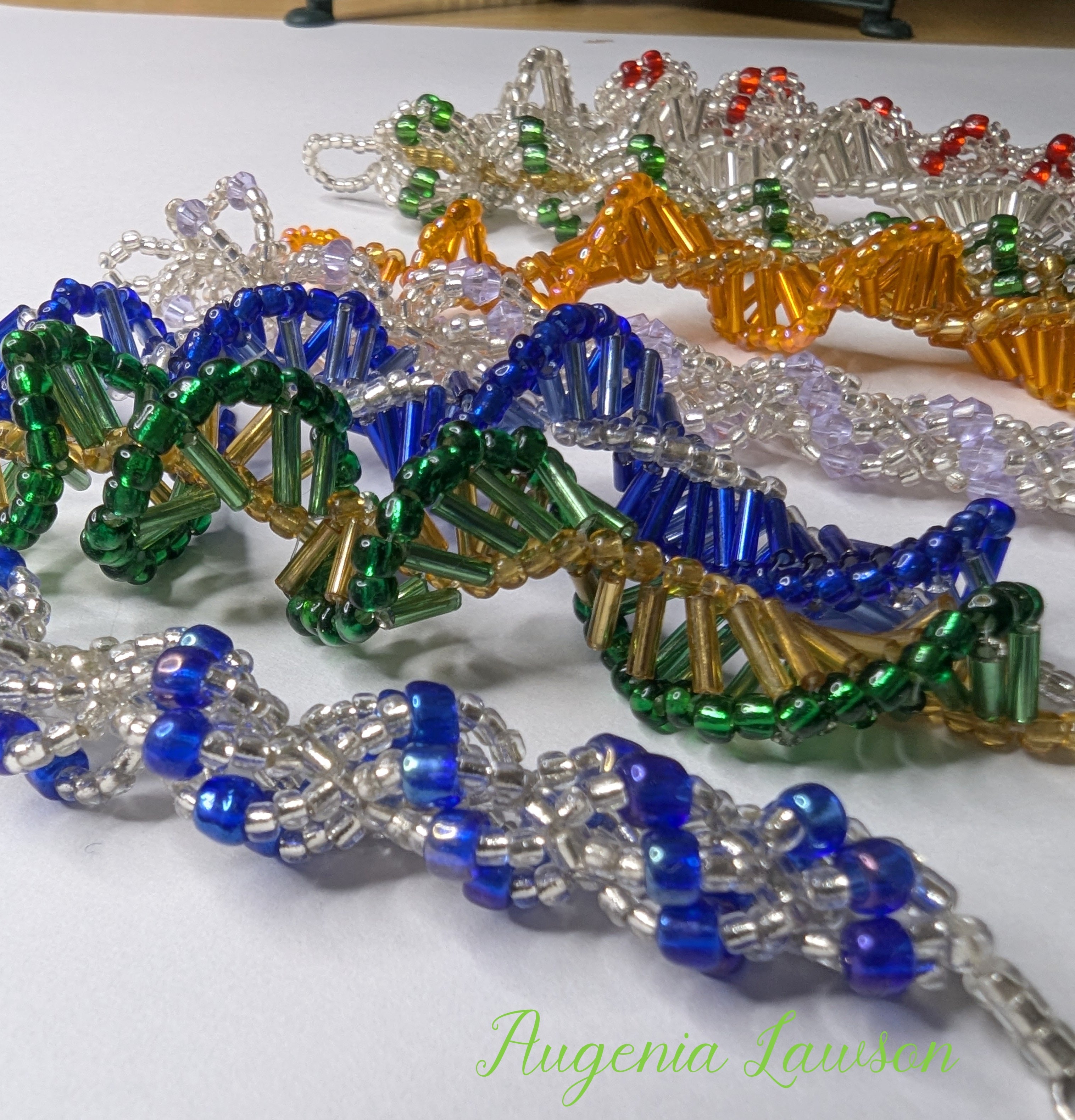 Handmade Beaded Icicle Ornaments – Set of 5 – Christmas Tree Decorations – Seed and Bugle Bead Variations