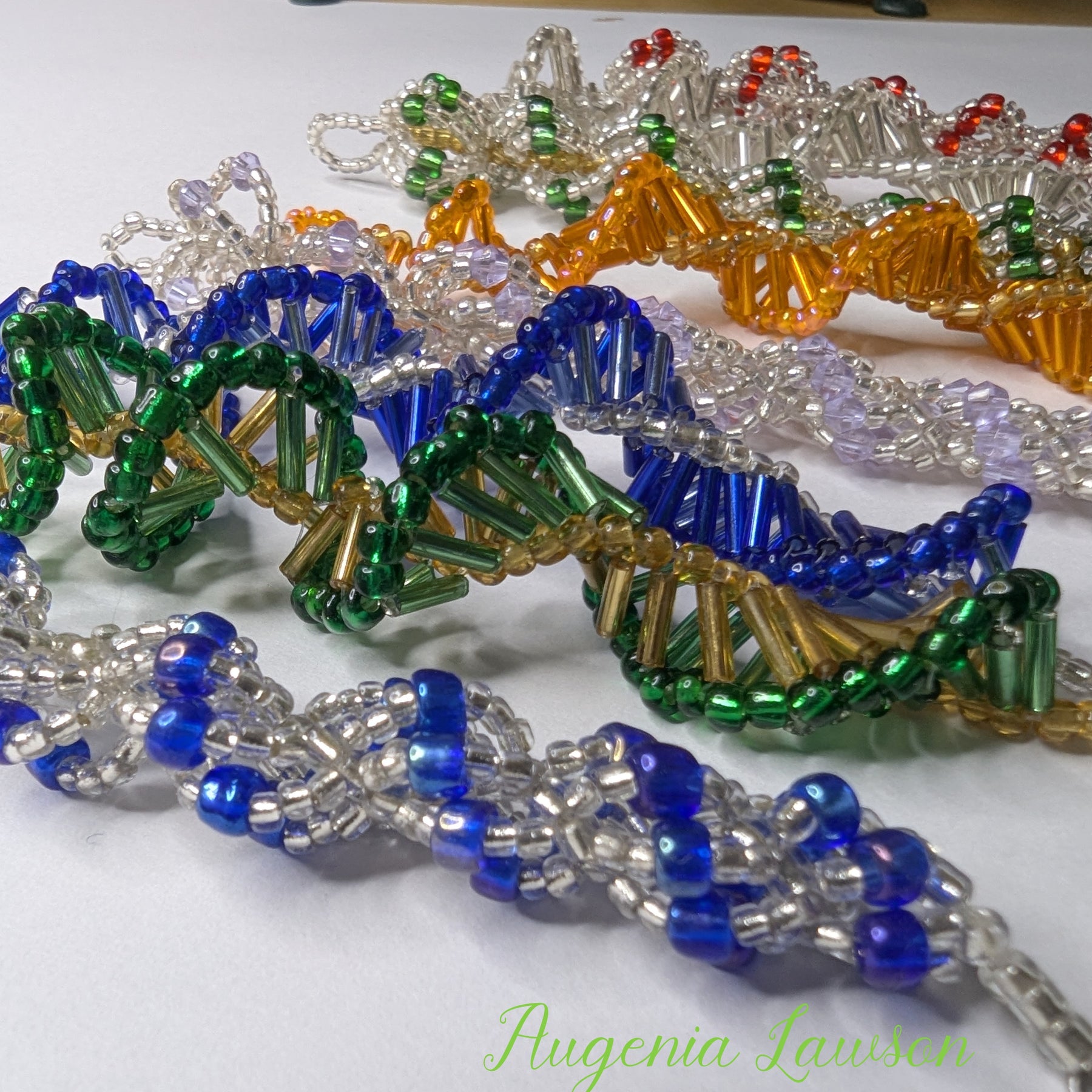 Handmade Beaded Icicle Ornaments – Set of 5 – Christmas Tree Decorations – Seed and Bugle Bead Variations