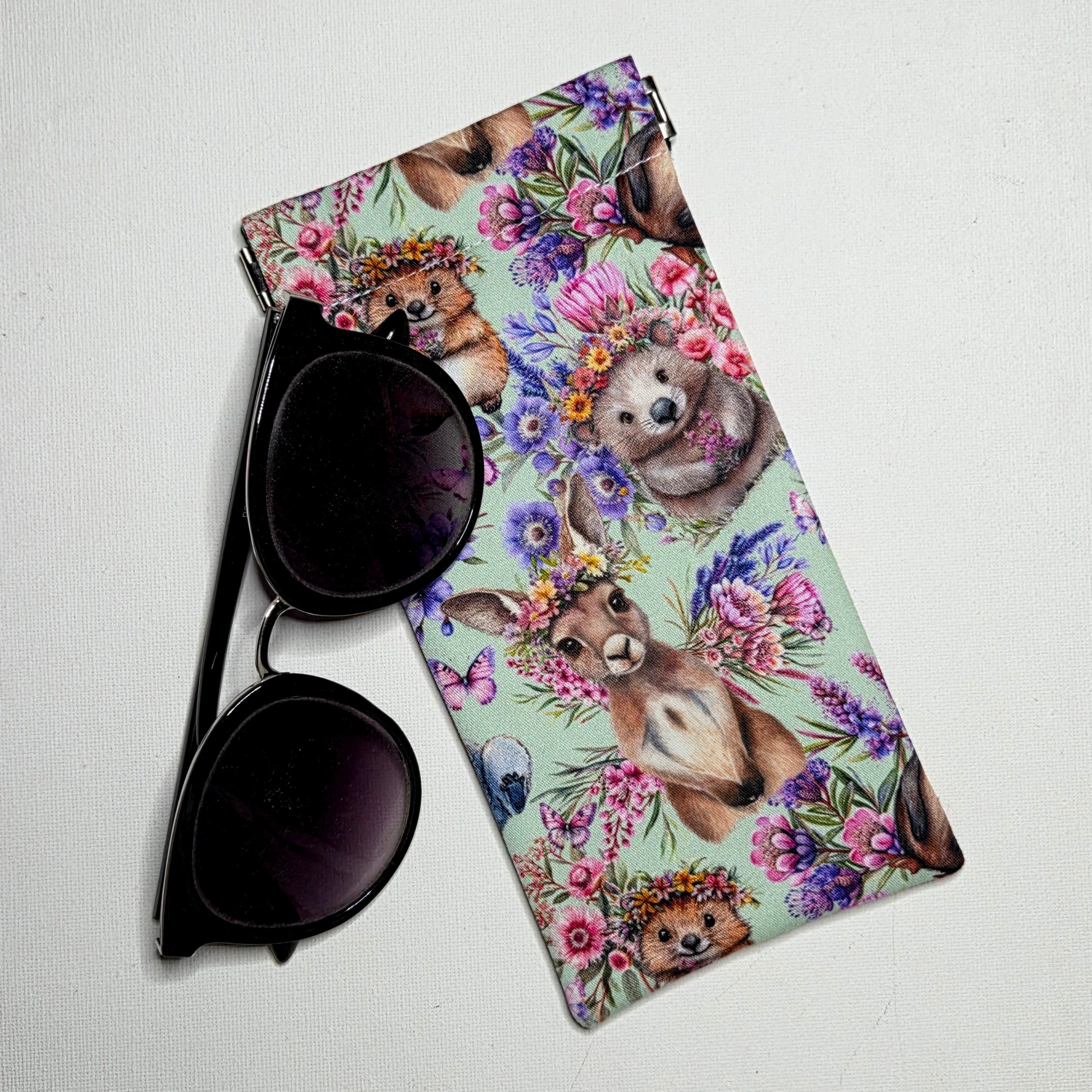 Sunglasses Pouch in Australian Native Animal fabric