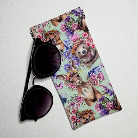 Sunglasses Pouch in Australian Native Animal fabric