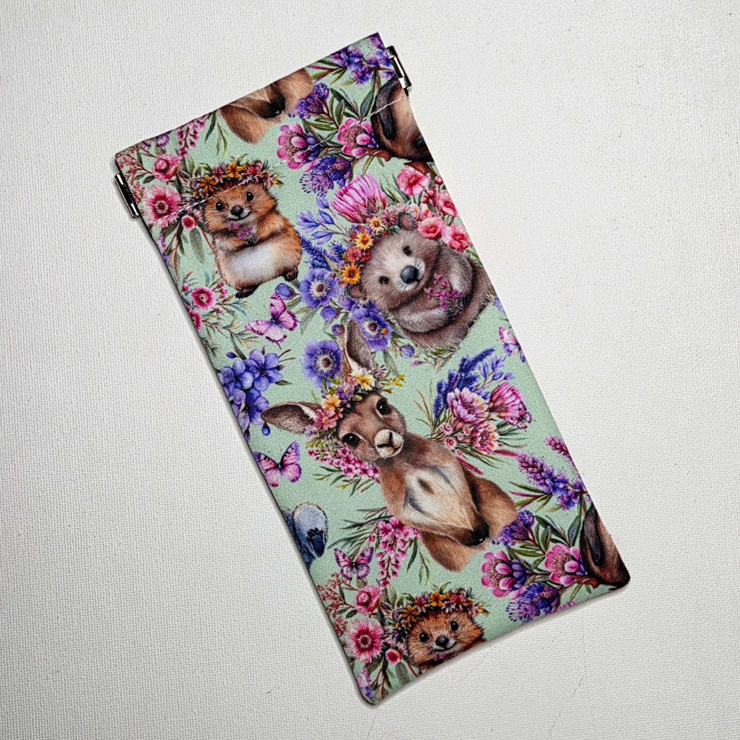 Sunglasses Pouch in Australian Native Animal fabric