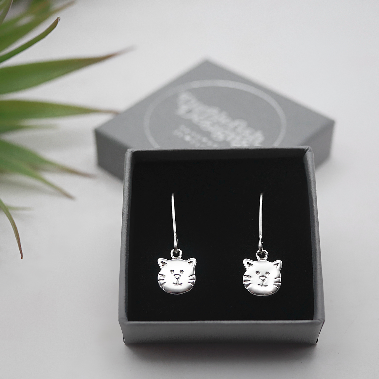 Cat Earrings - Handmade Sterling Silver Kitty Earrings