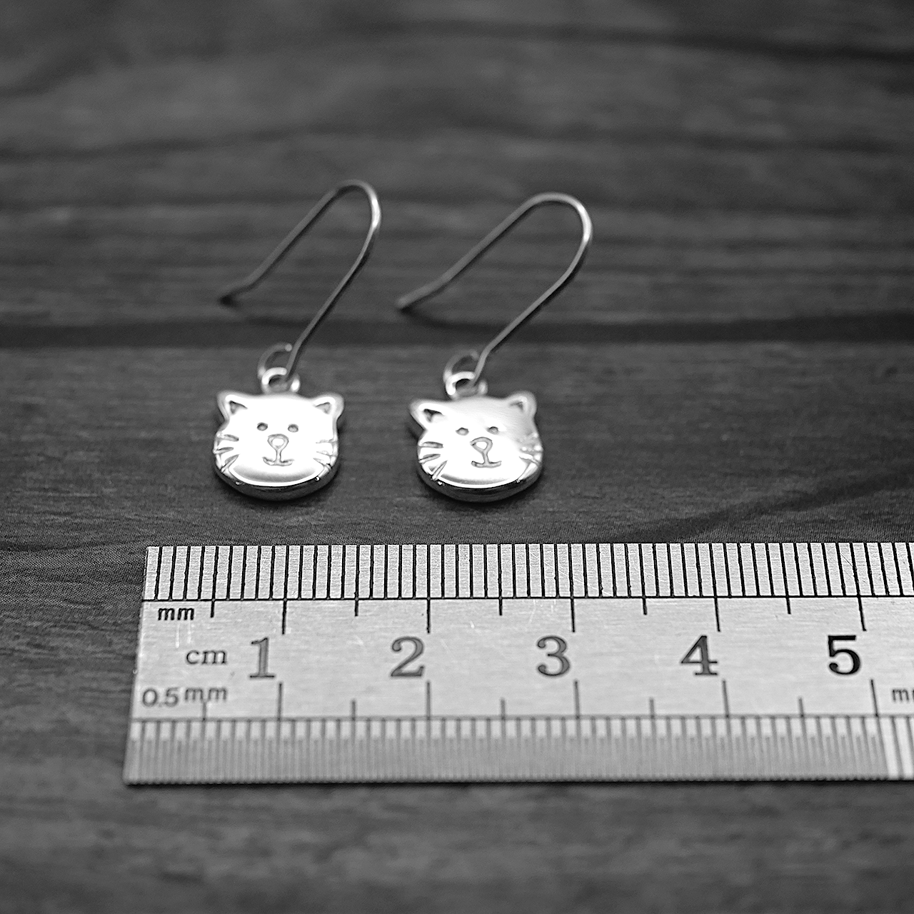 Cat Earrings - Handmade Sterling Silver Kitty Earrings