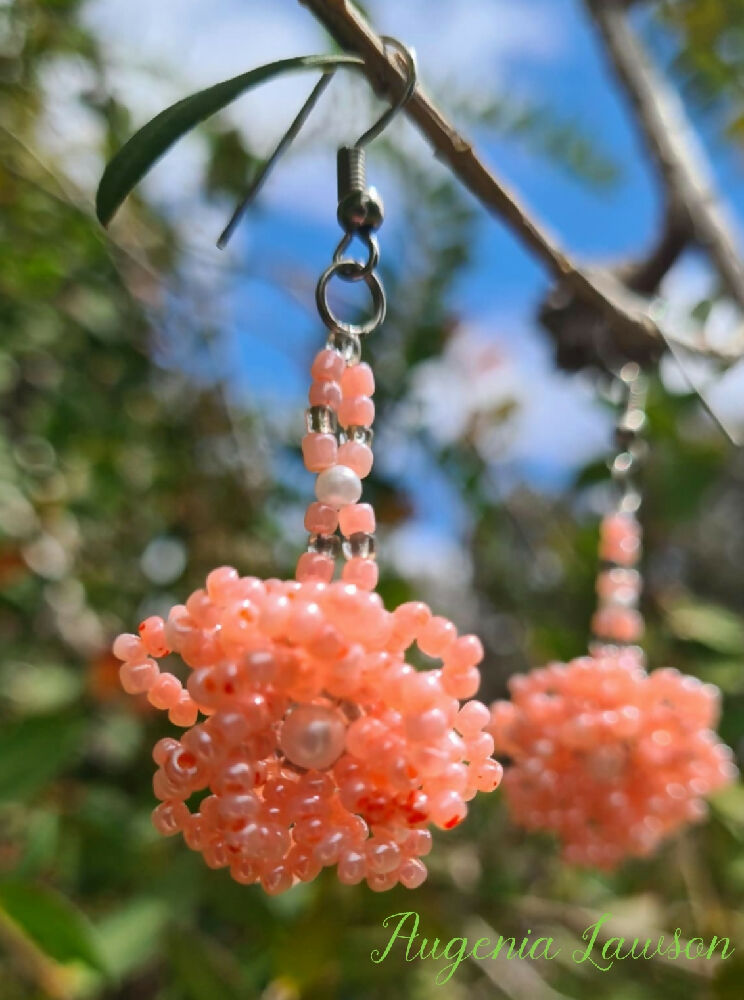 Beaded Flower Earrings