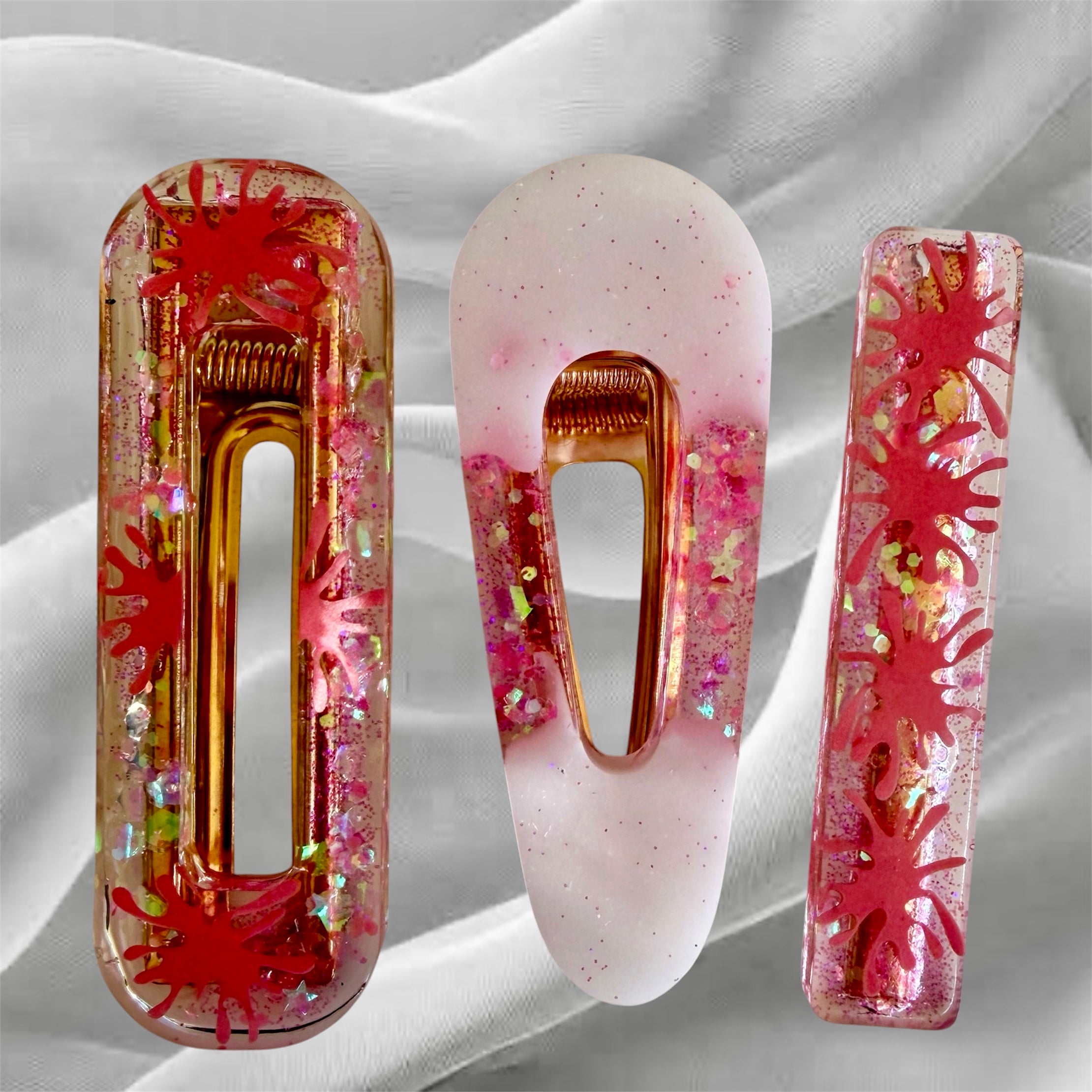 Pretty In Pink Hair Clips