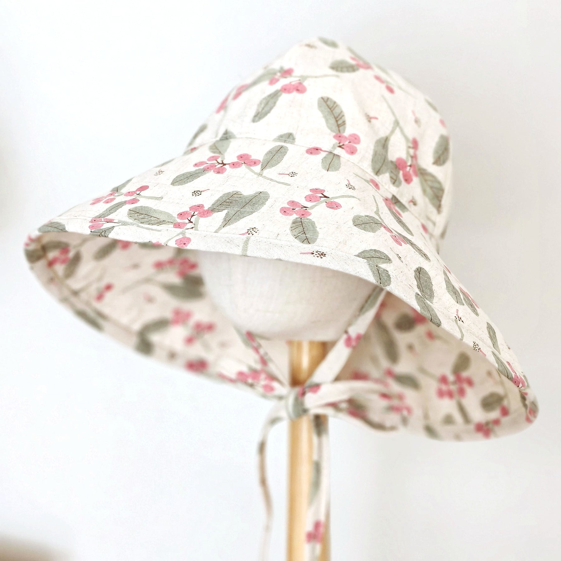 Kids Wide Brim Cotton Summer Sun Hat, Kids Floral Summer Hat