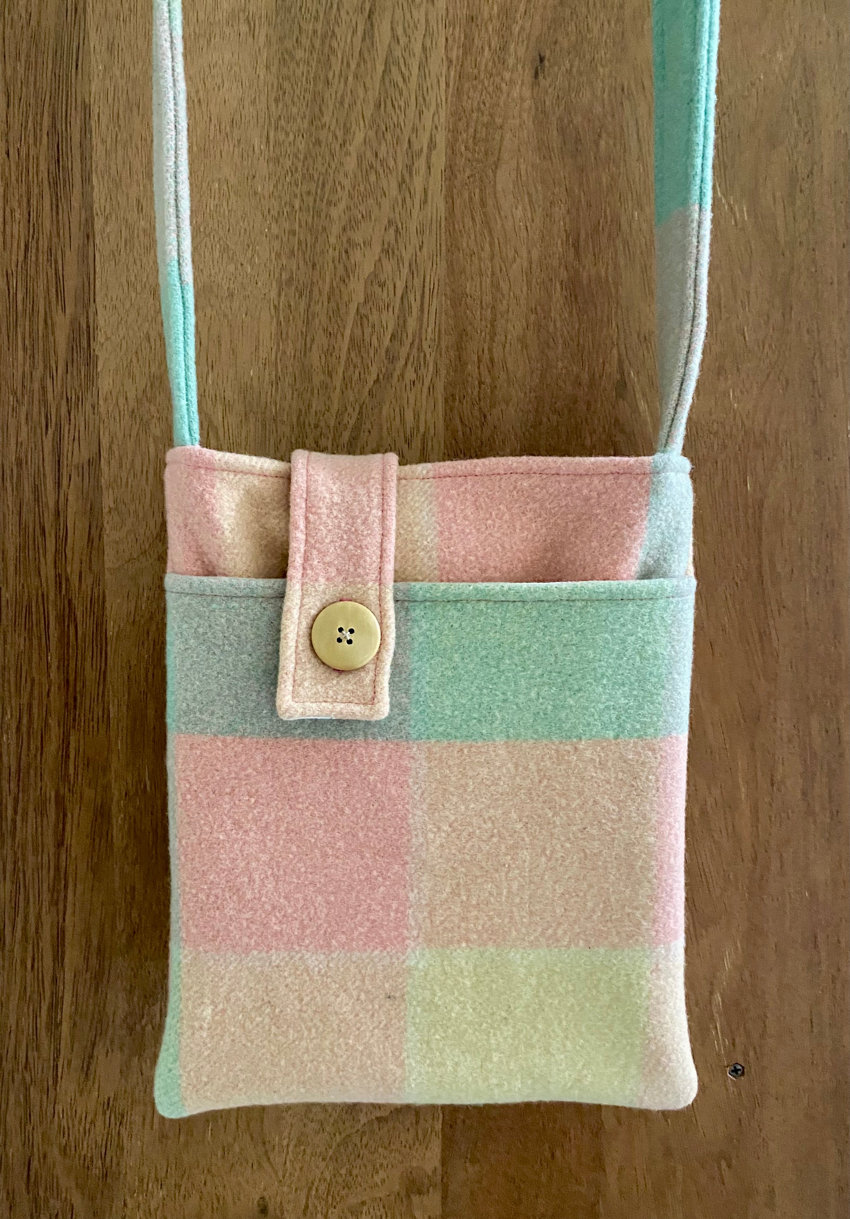 Upcycled Woollen Blanket - Cross Body Bag - Multi