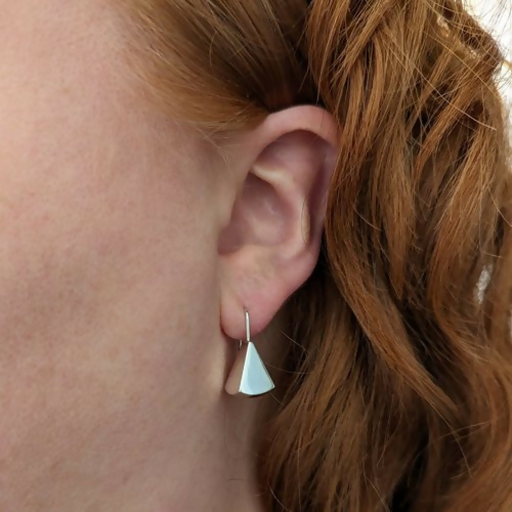 handmade geometric earrings - large