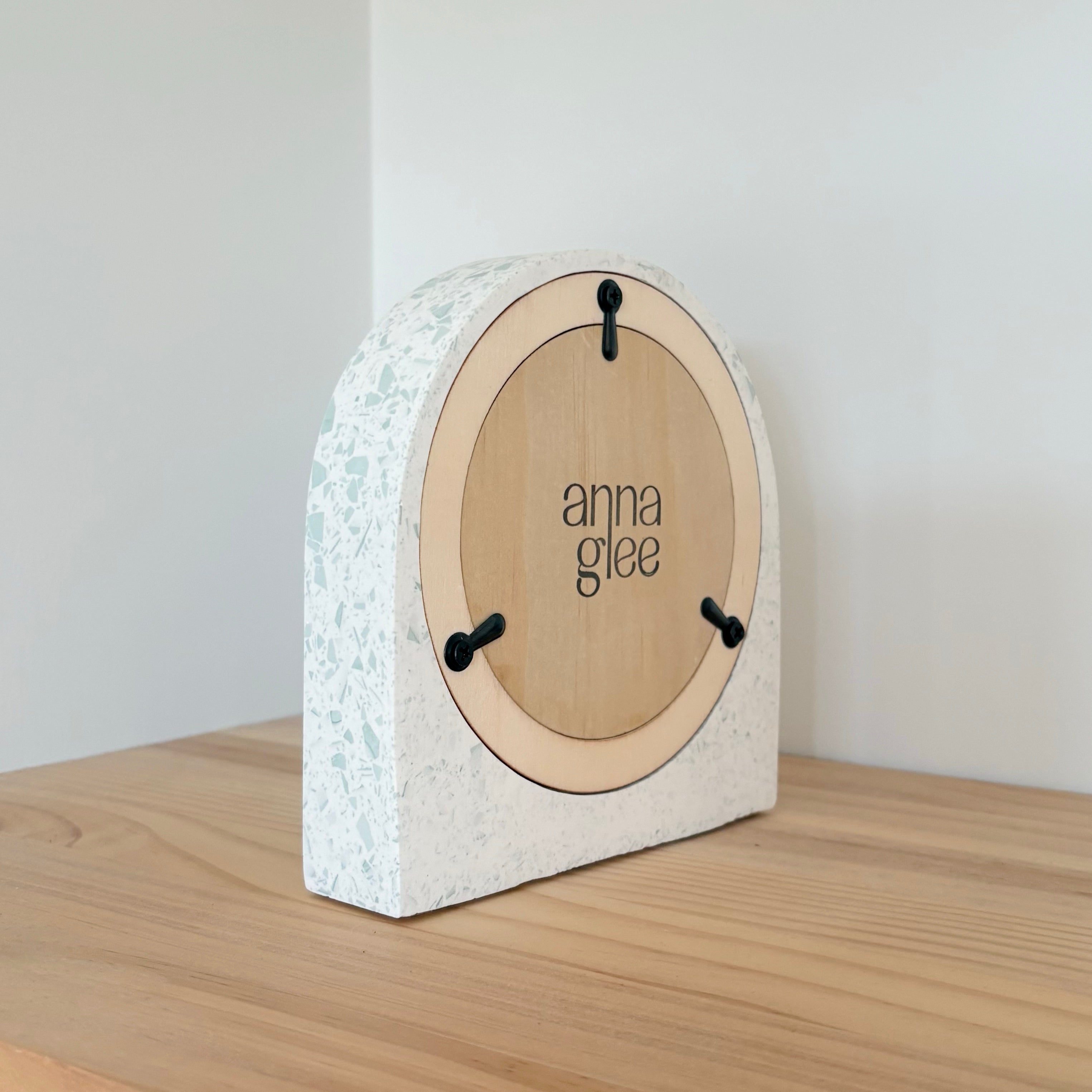Wedding date arch terrazzo photo frame - multiple colour options