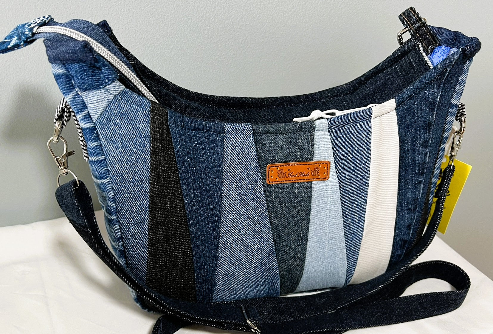 Upcycled Denim Mini Hobo Bag