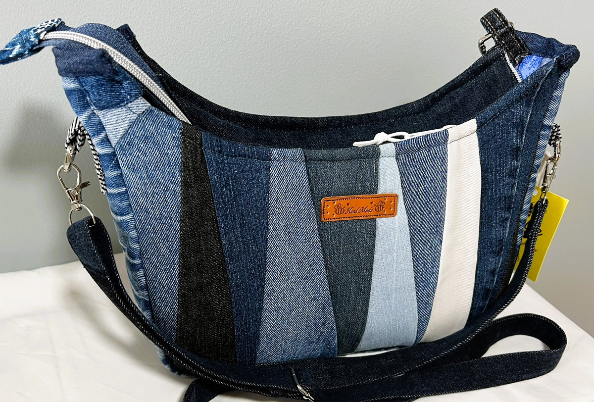 Upcycled Denim Mini Hobo Bag