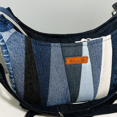 Upcycled Denim Mini Hobo Bag