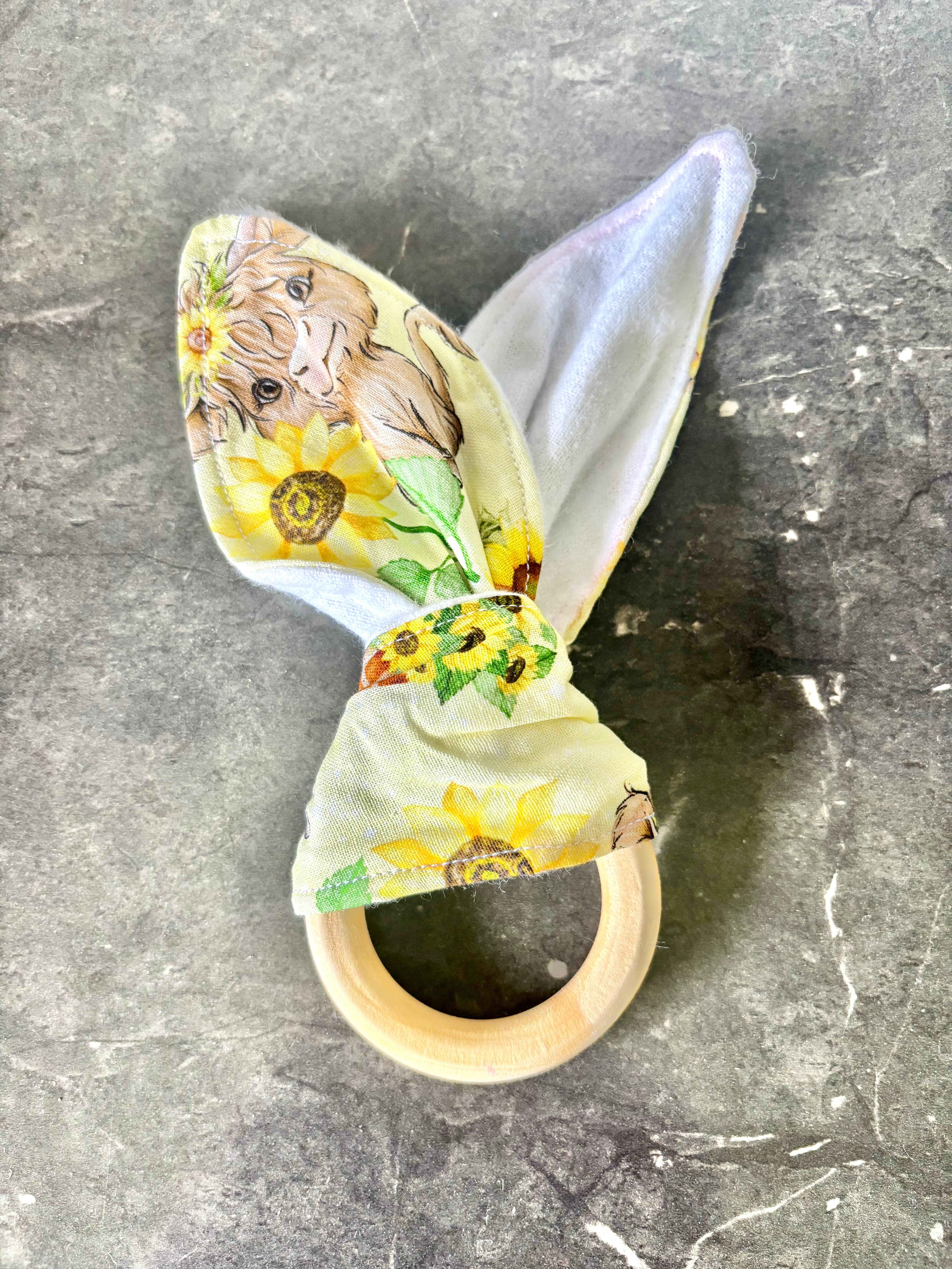 Teether Ring Sunflowers & Cows