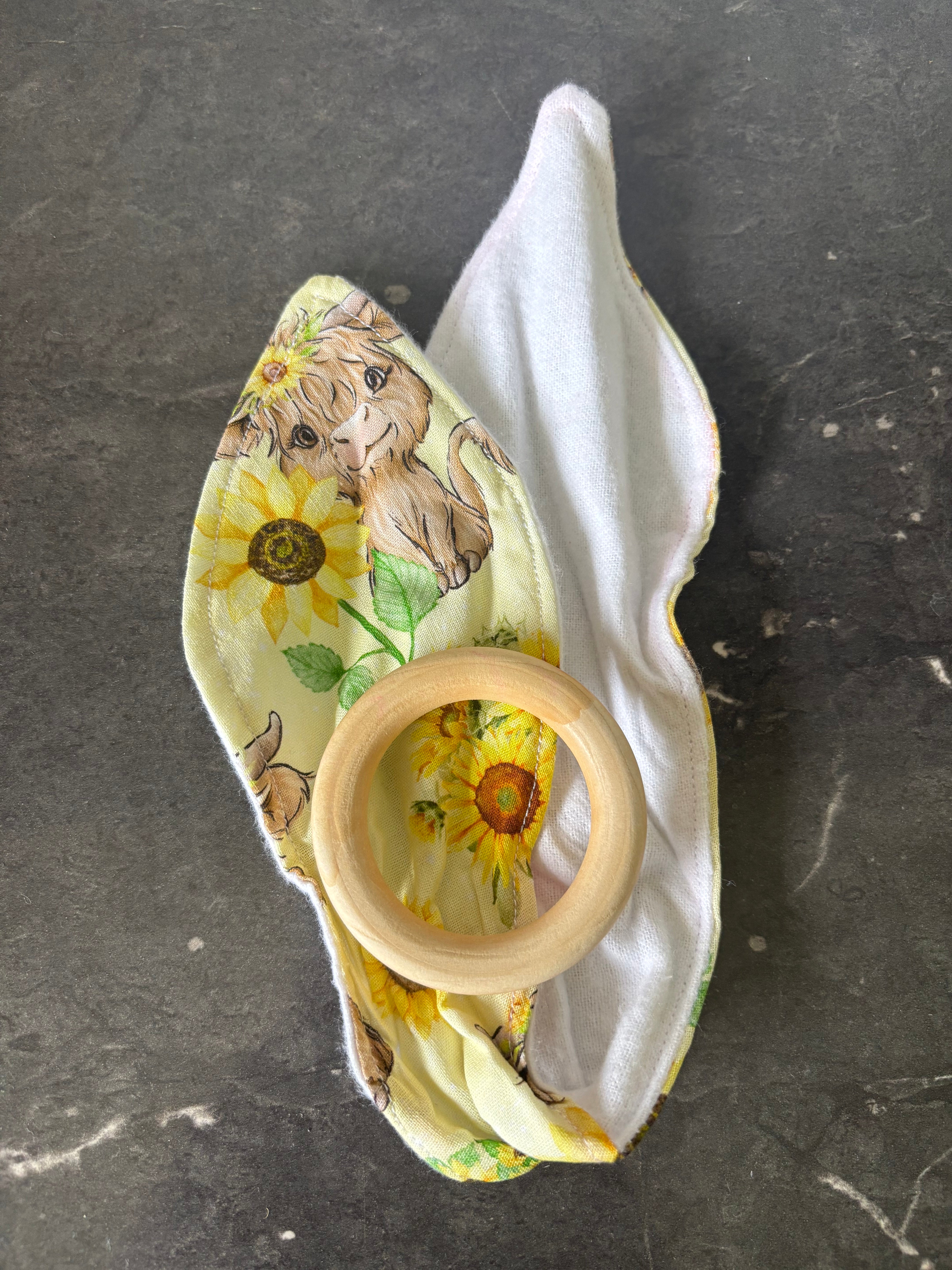 Teether Ring Sunflowers & Cows