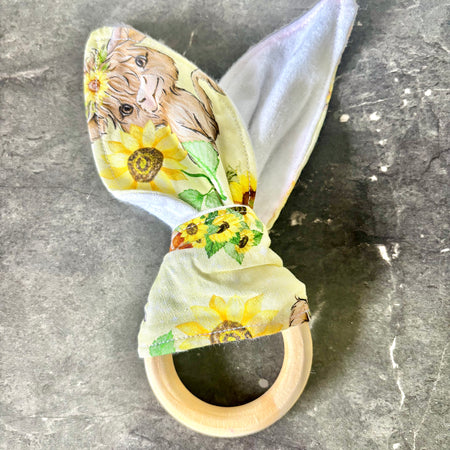 Teether Ring Sunflowers & Cows