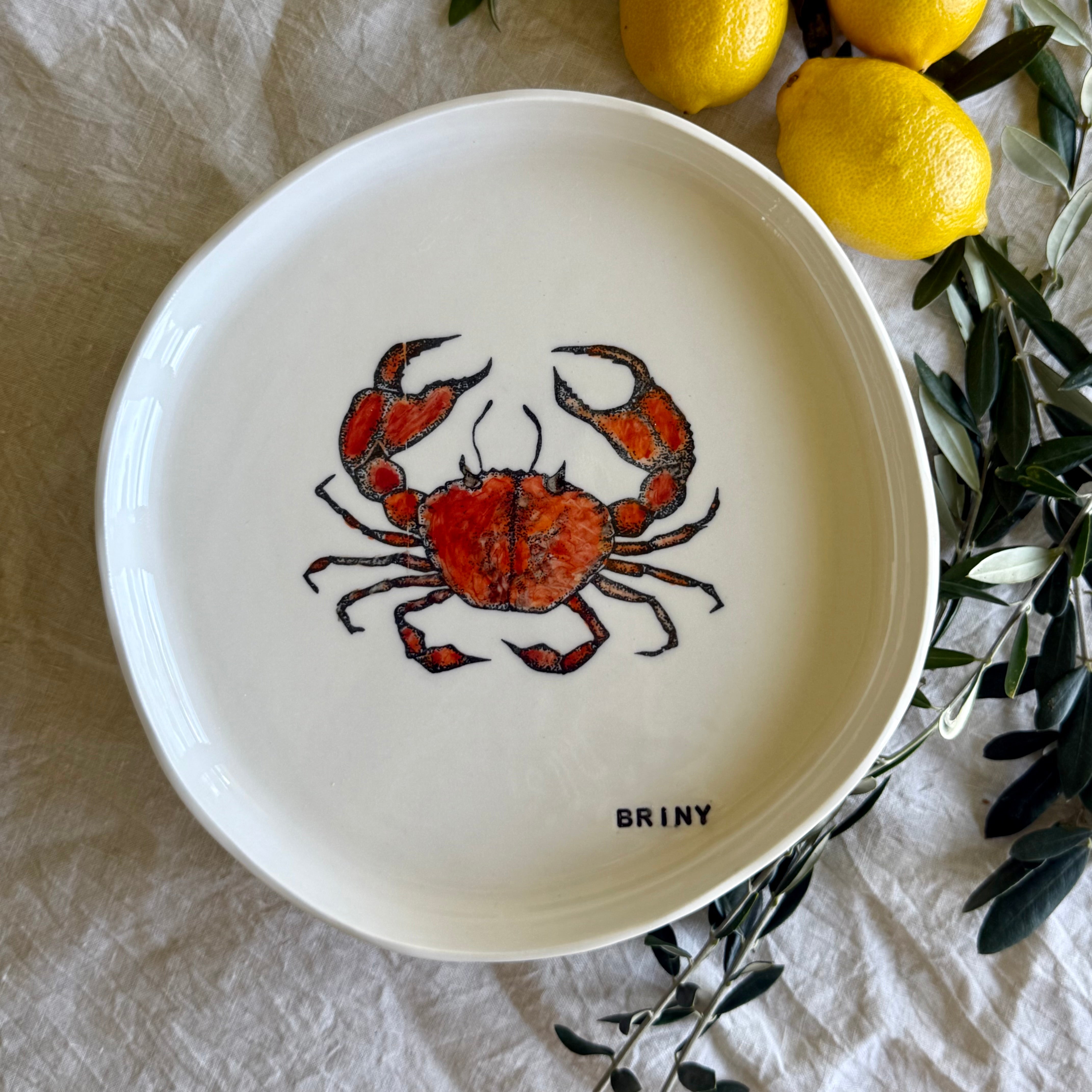 Handmade Porcelain Serving Plates | Gathered: Seafood Collection