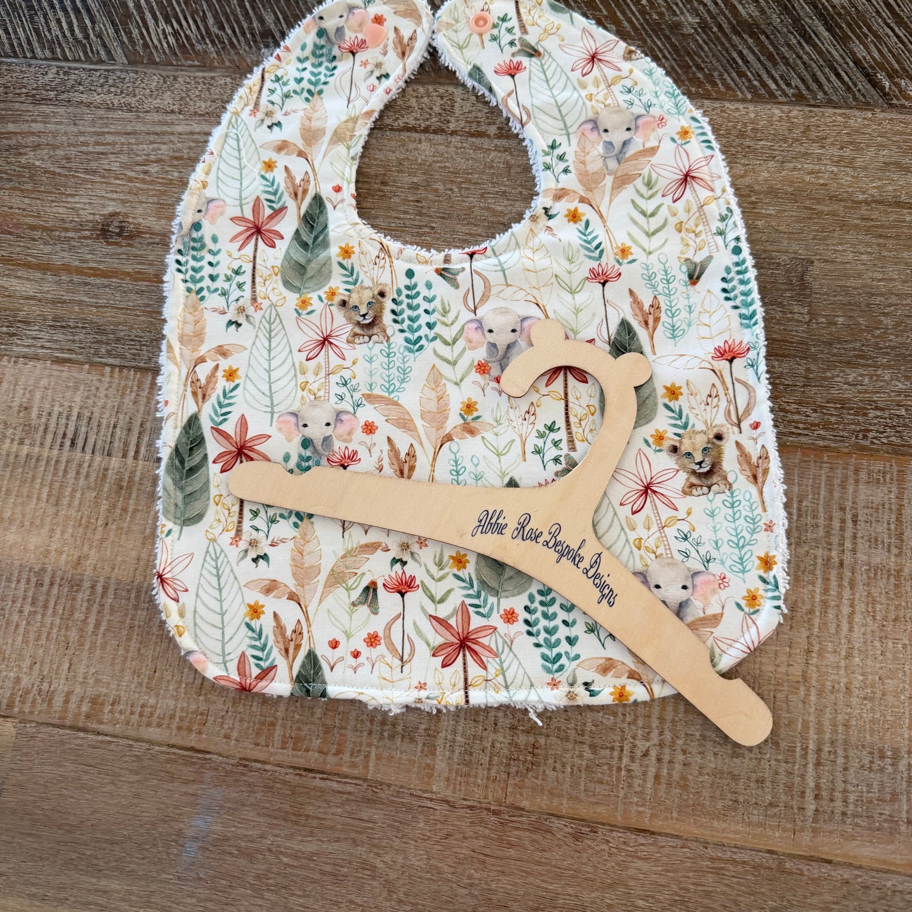 Baby bib - whimsical baby animals