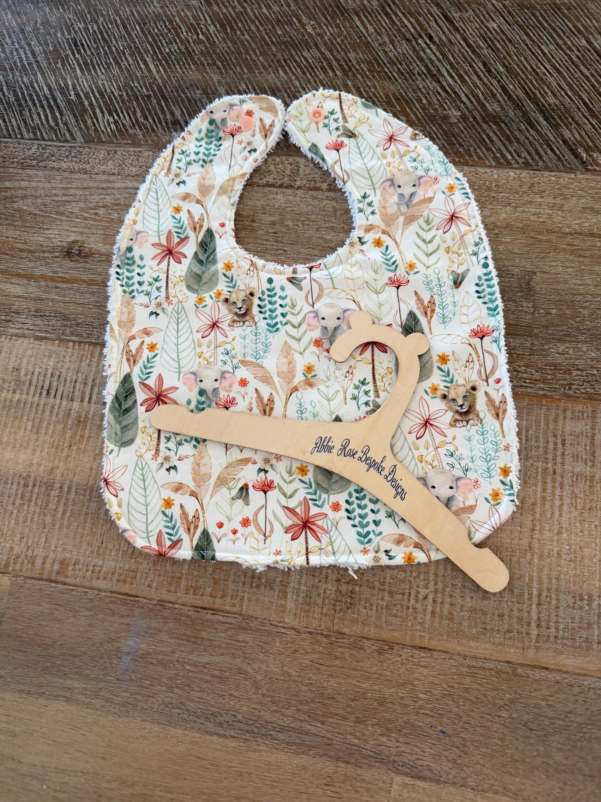 Baby bib - whimsical baby animals