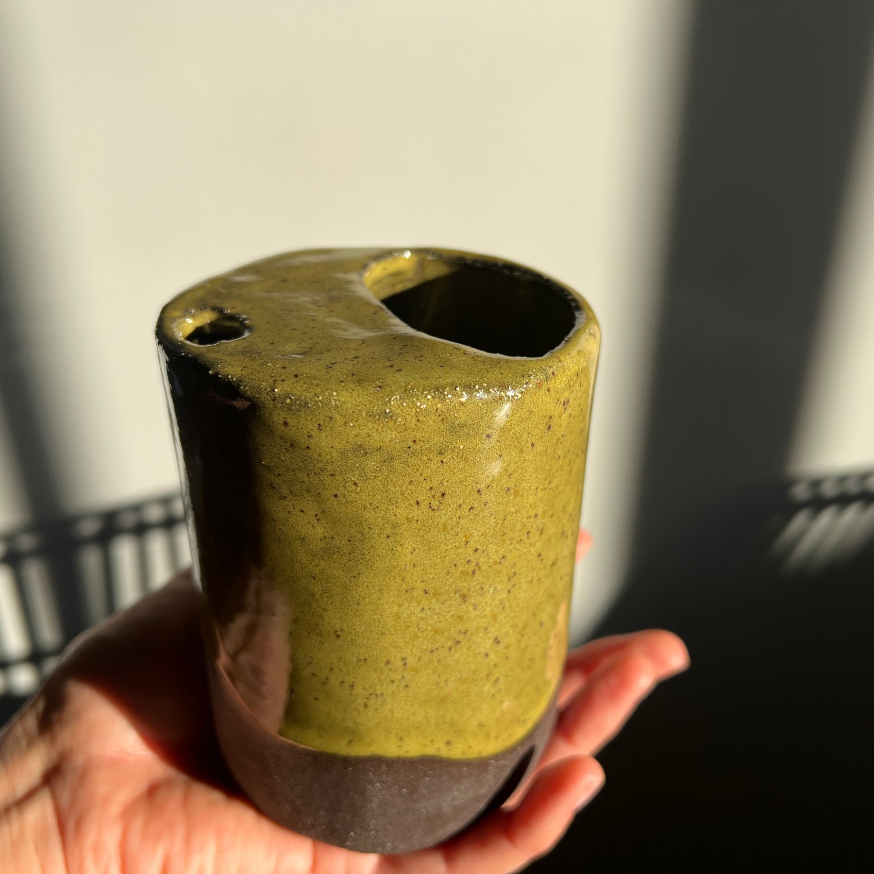 Handmade Ceramic Travel Mug – Matcha Green Collection, Stoneware Iced Coffee Sippy Cup, Earthy Pottery