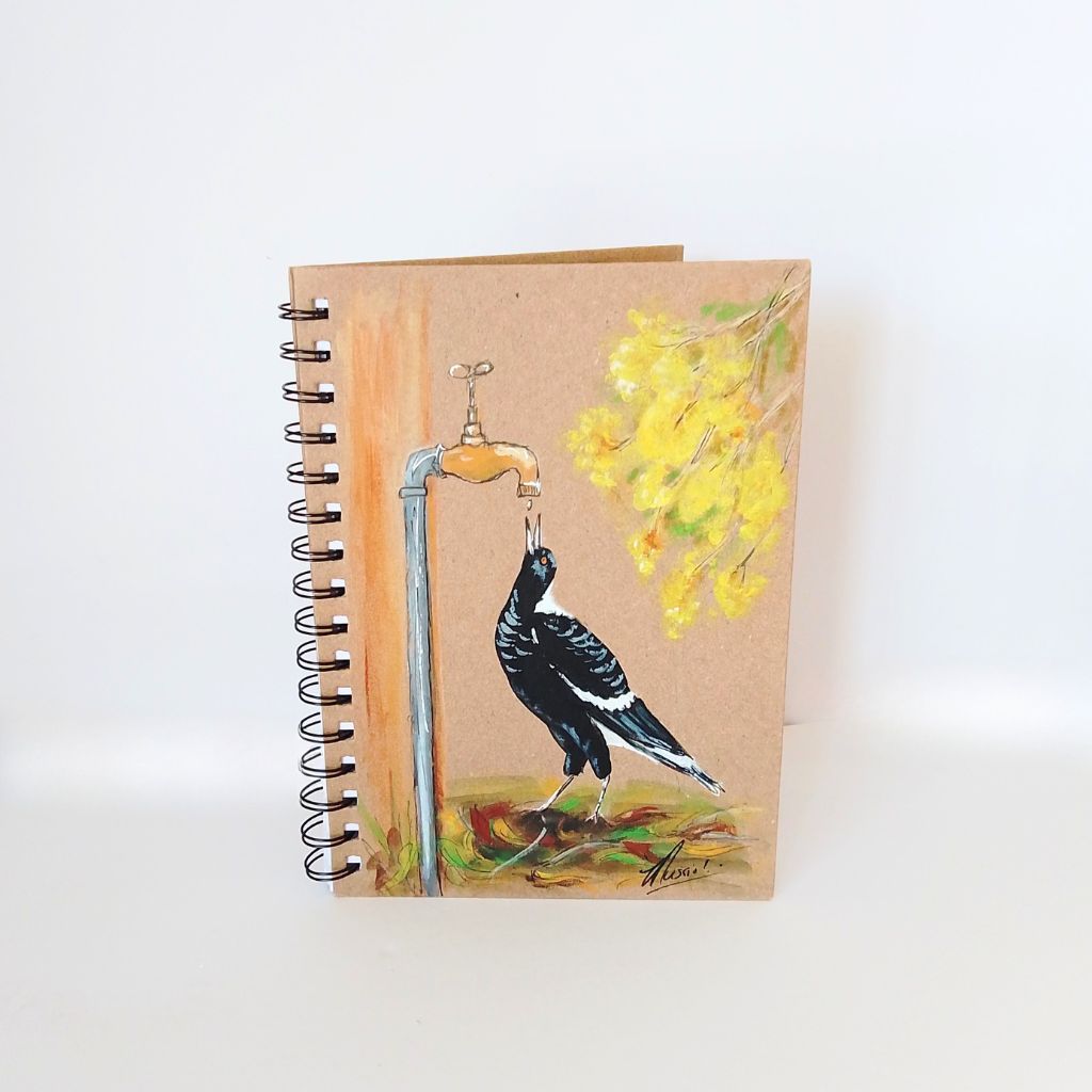 Magpie Handpainted Series of Notebooks