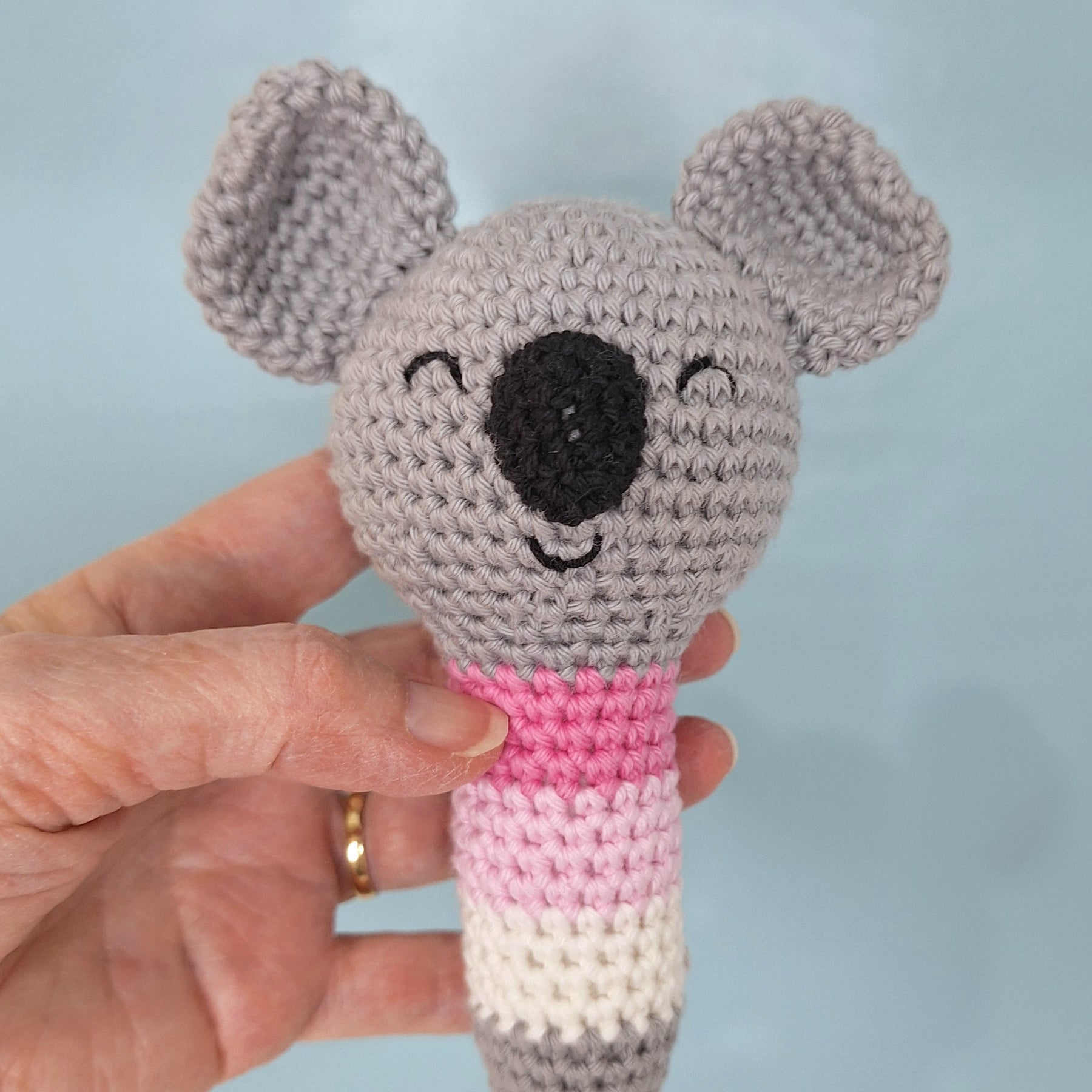 Cute Crocheted Koala baby Rattle