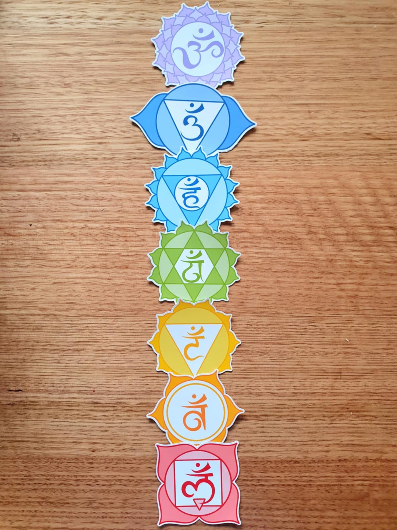 7 Chakra sticker set - White