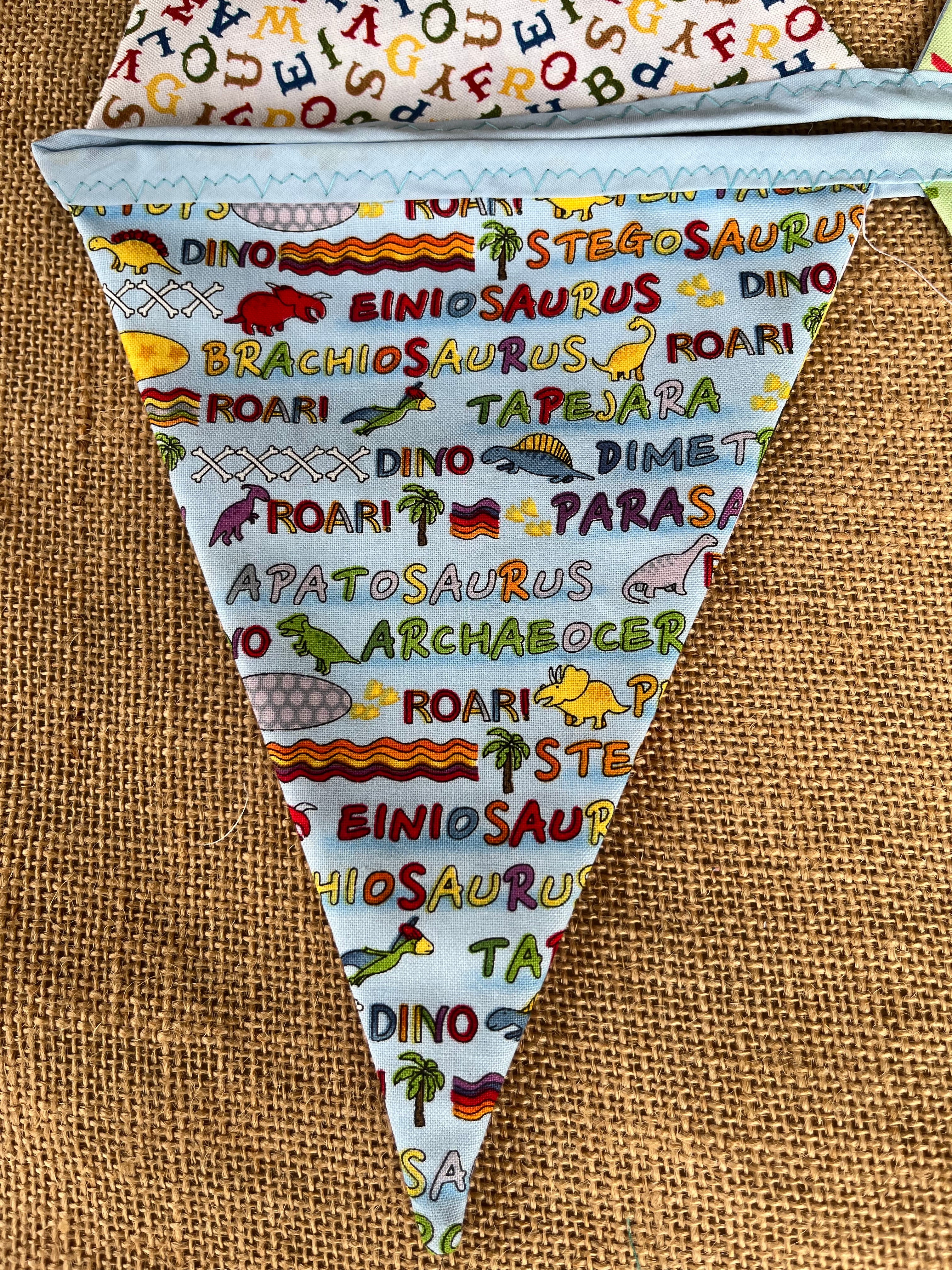 Nursery/celebration Bunting | 3m long | reversible | butterflies | alphabet