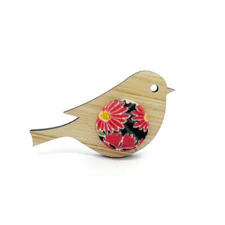 Kimono Robin Brooch