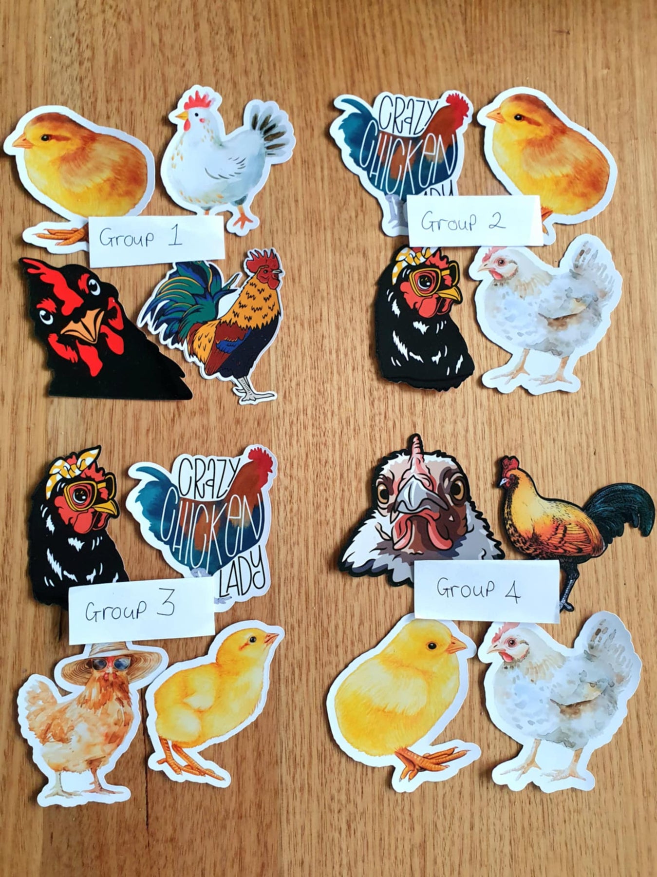 Chicken Stickers - 4 set