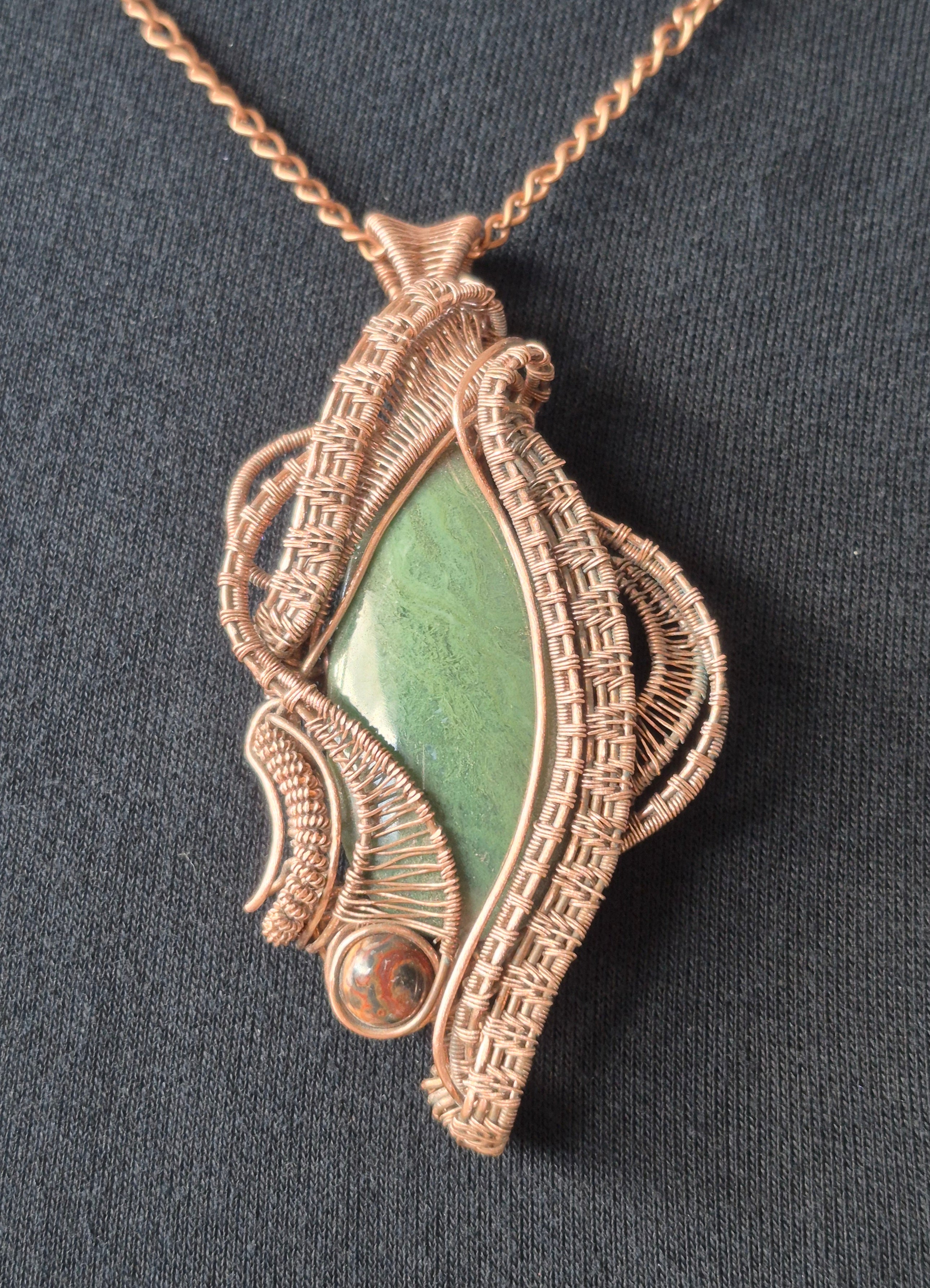 Whispering Fern Nephrite Jade Pendant