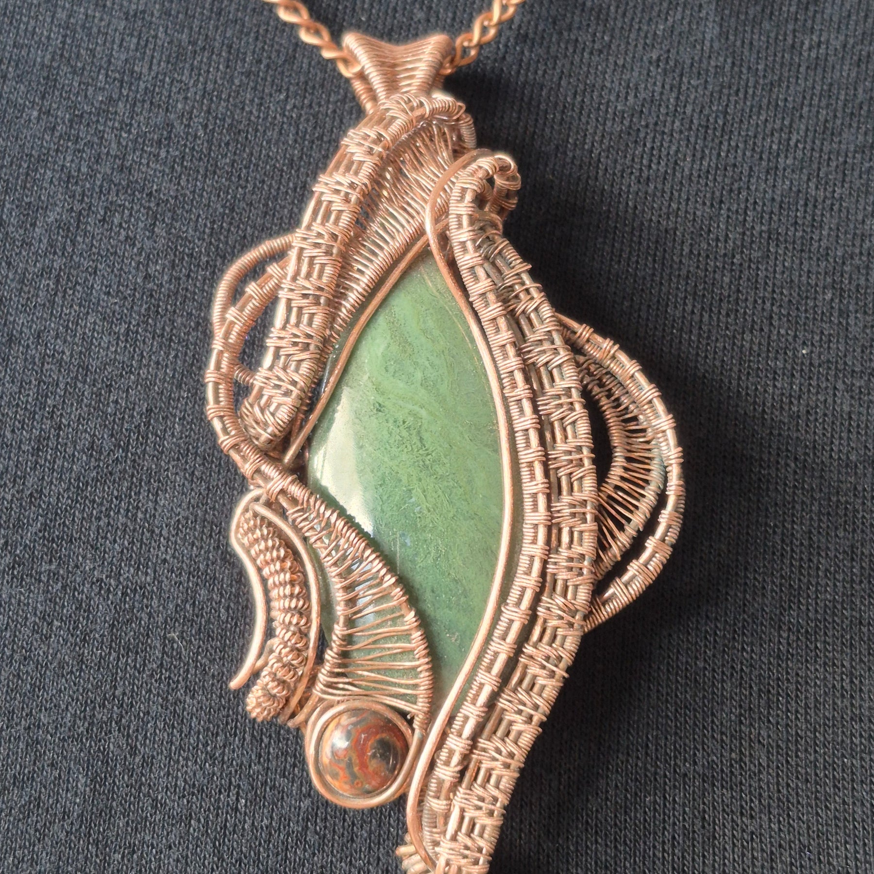 Whispering Fern Nephrite Jade Pendant