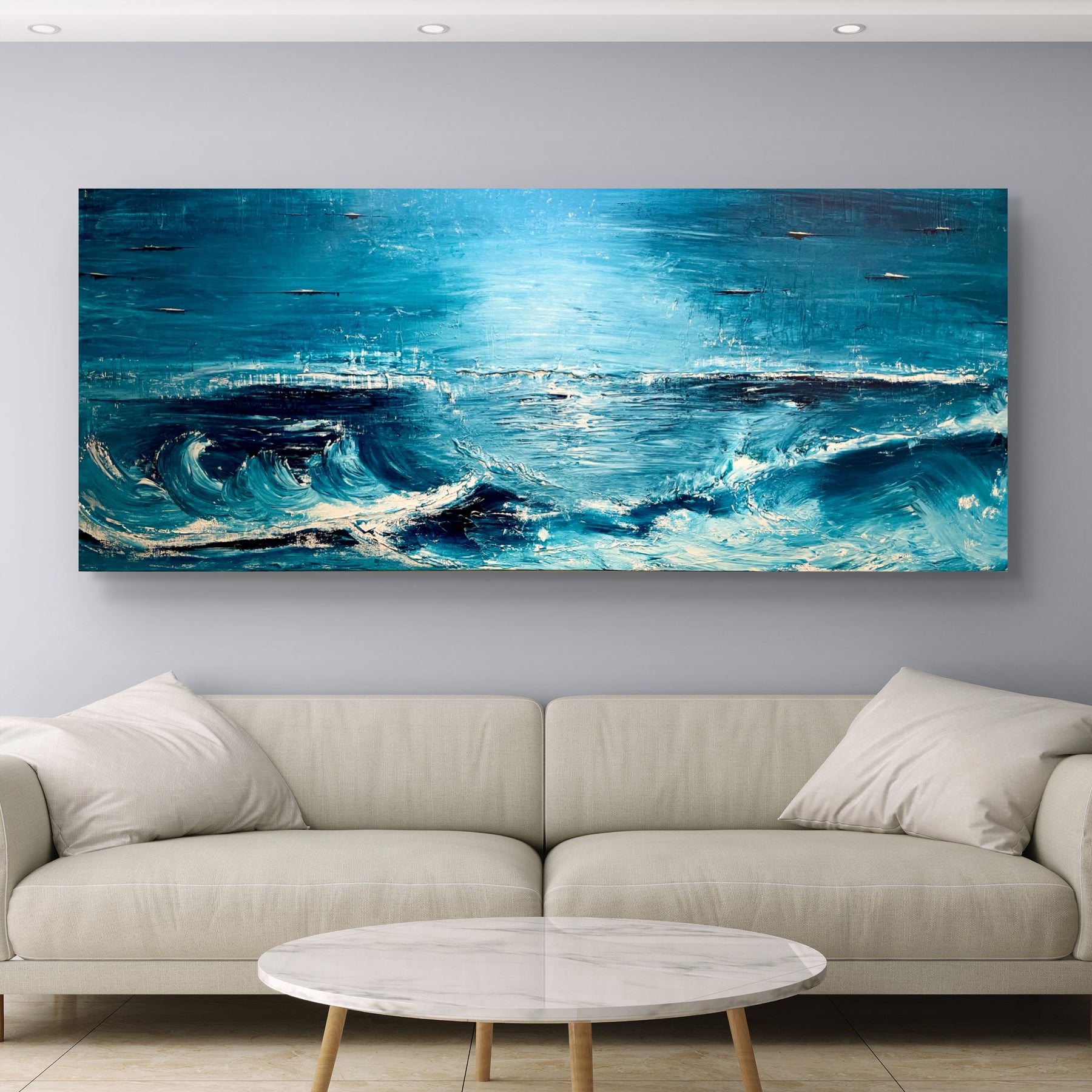 Beyond the Churn - Large Textured Acrylic on canvas