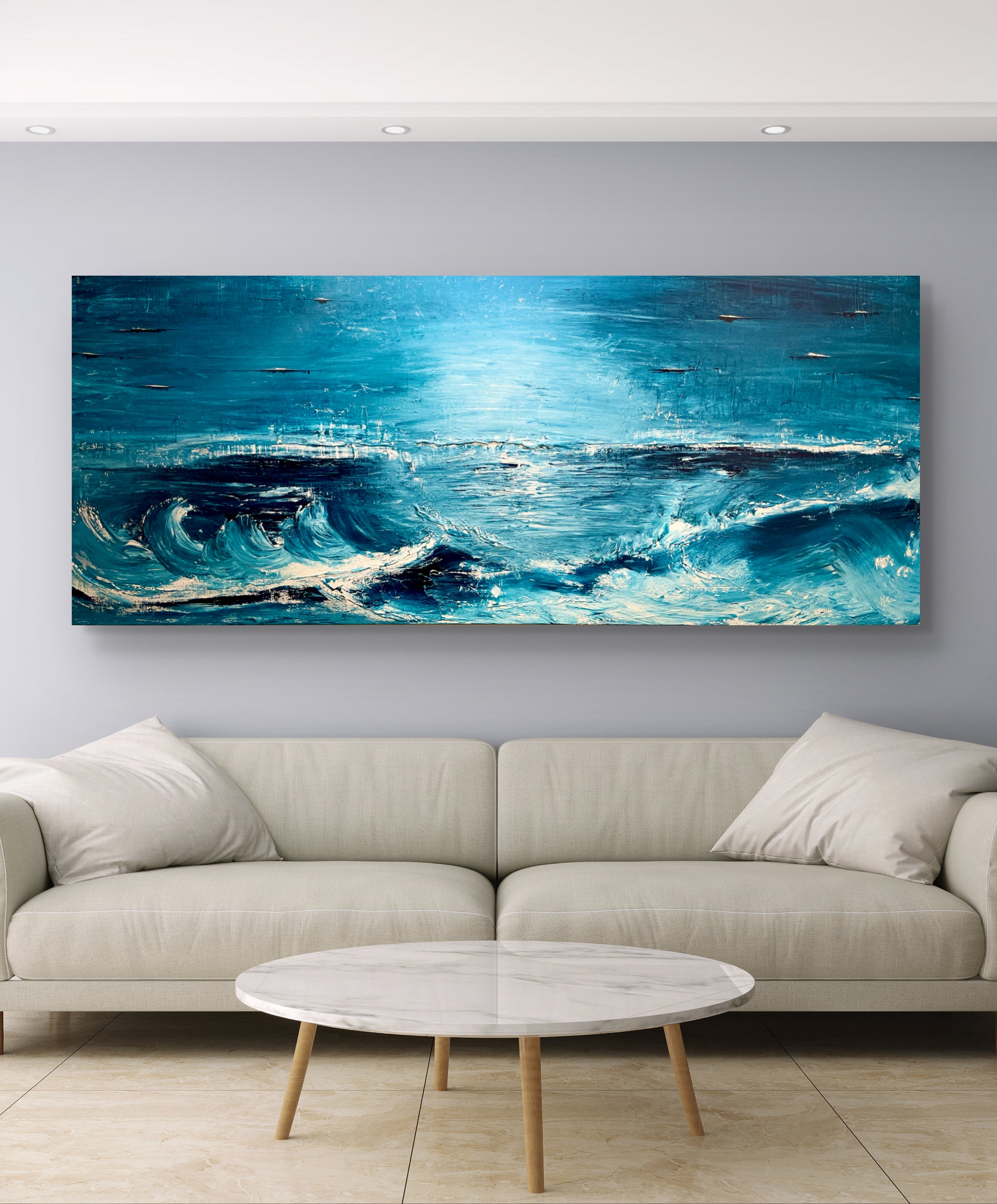 Beyond the Churn - Large Textured Acrylic on canvas