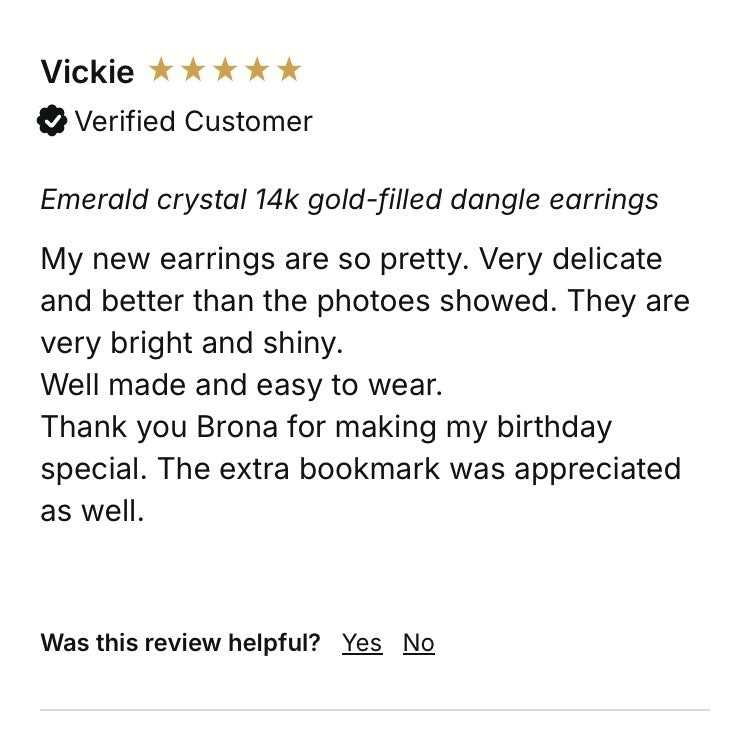 Birthstone crystal dangle earrings | 14k Gold-filled | Multiple month colour options