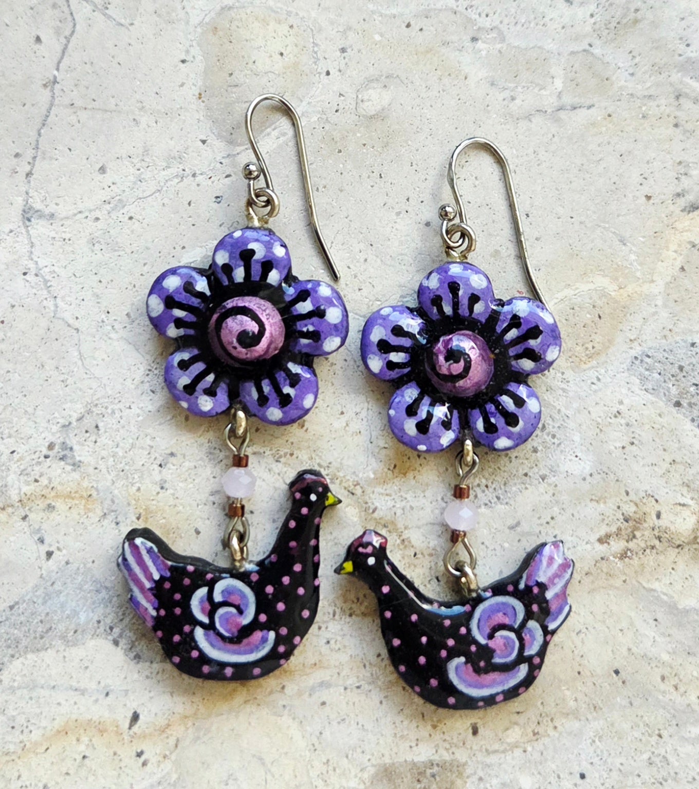Funky Chicken Earrings