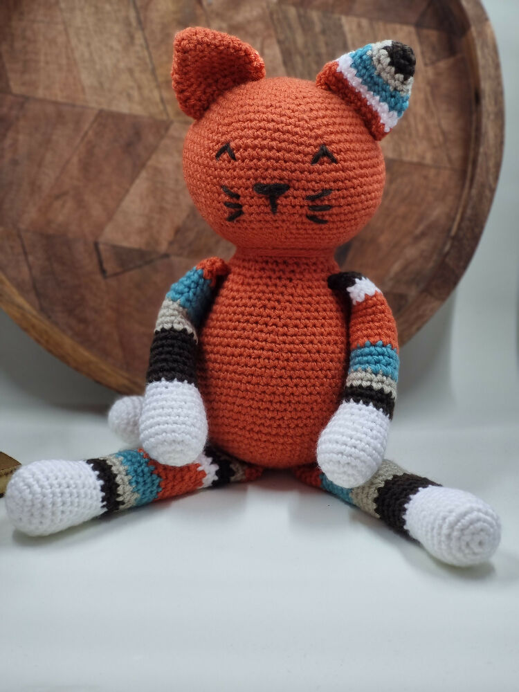 Handmade crochet cat kitty plush toy