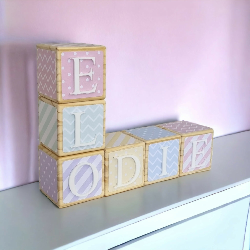 Name Blocks - Pretty Pastels (price per block)