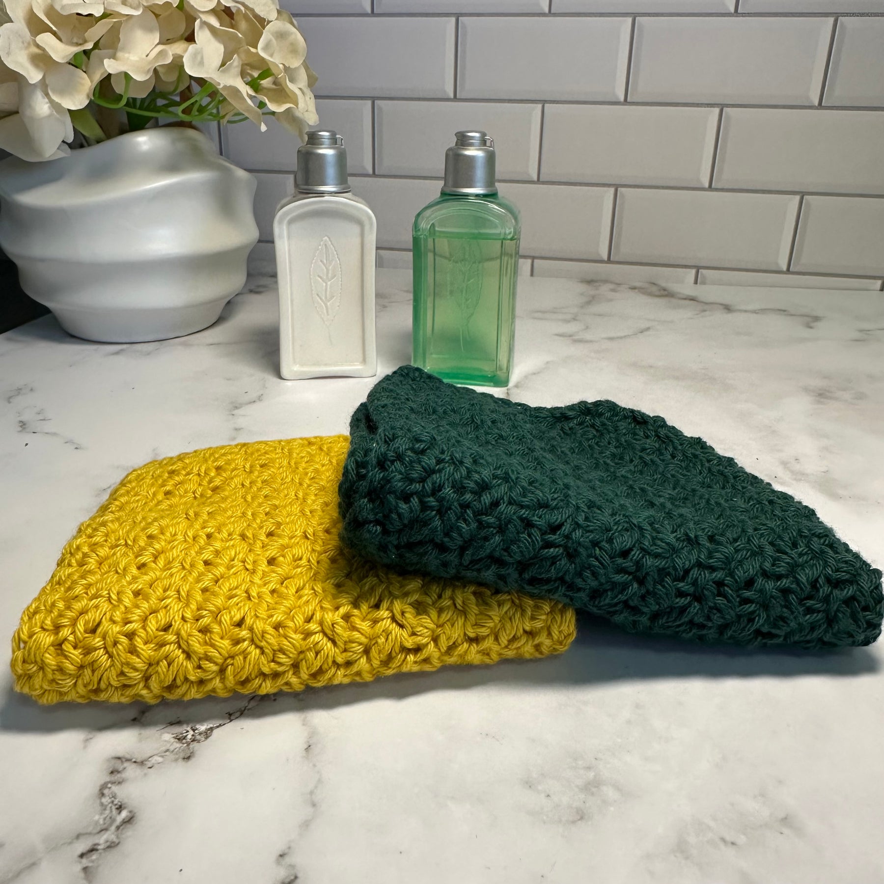 Crocheted  Washcloths | Soft, Durable & Sustainable - set of 3 or 6