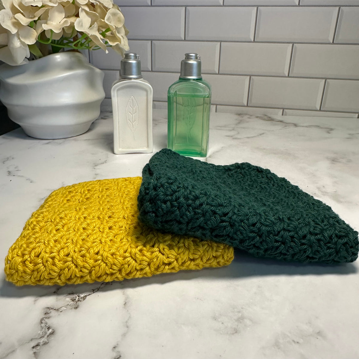Crocheted  Washcloths | Soft, Durable & Sustainable - set of 3 or 6