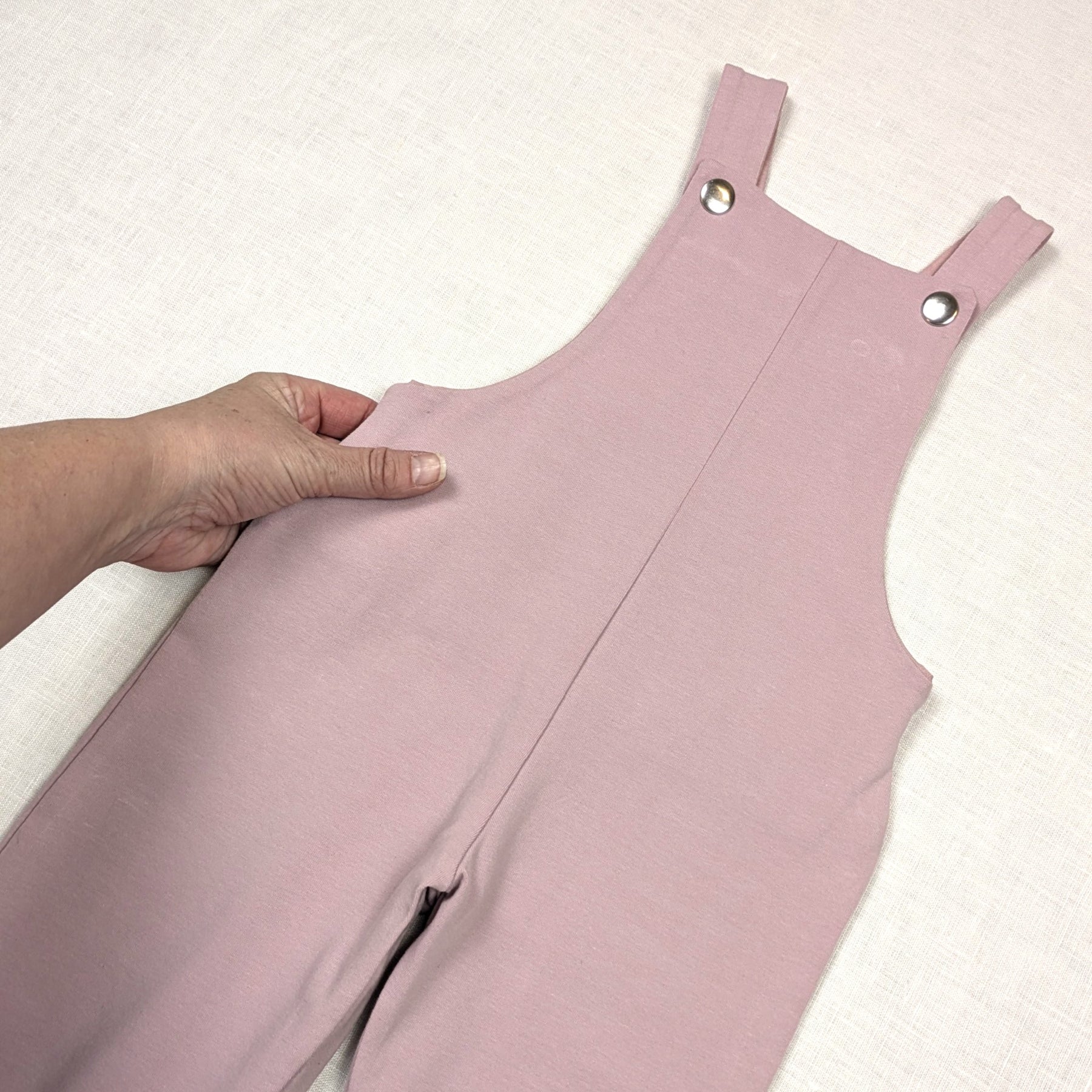 Handmade Long Childrens Overalls | Dusty Pink Collection | sizes 0-3yrs