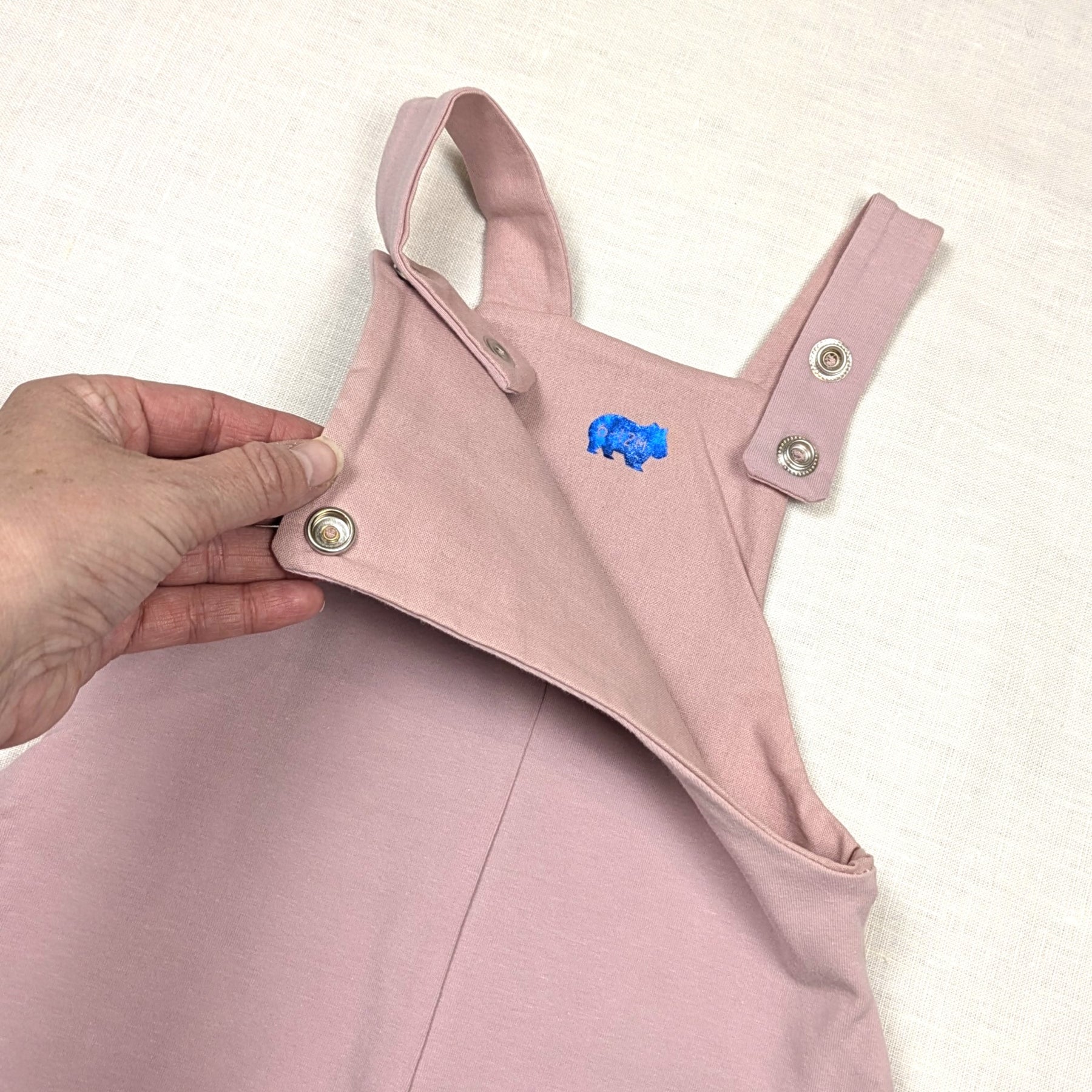 Handmade Long Childrens Overalls | Dusty Pink Collection | sizes 0-3yrs